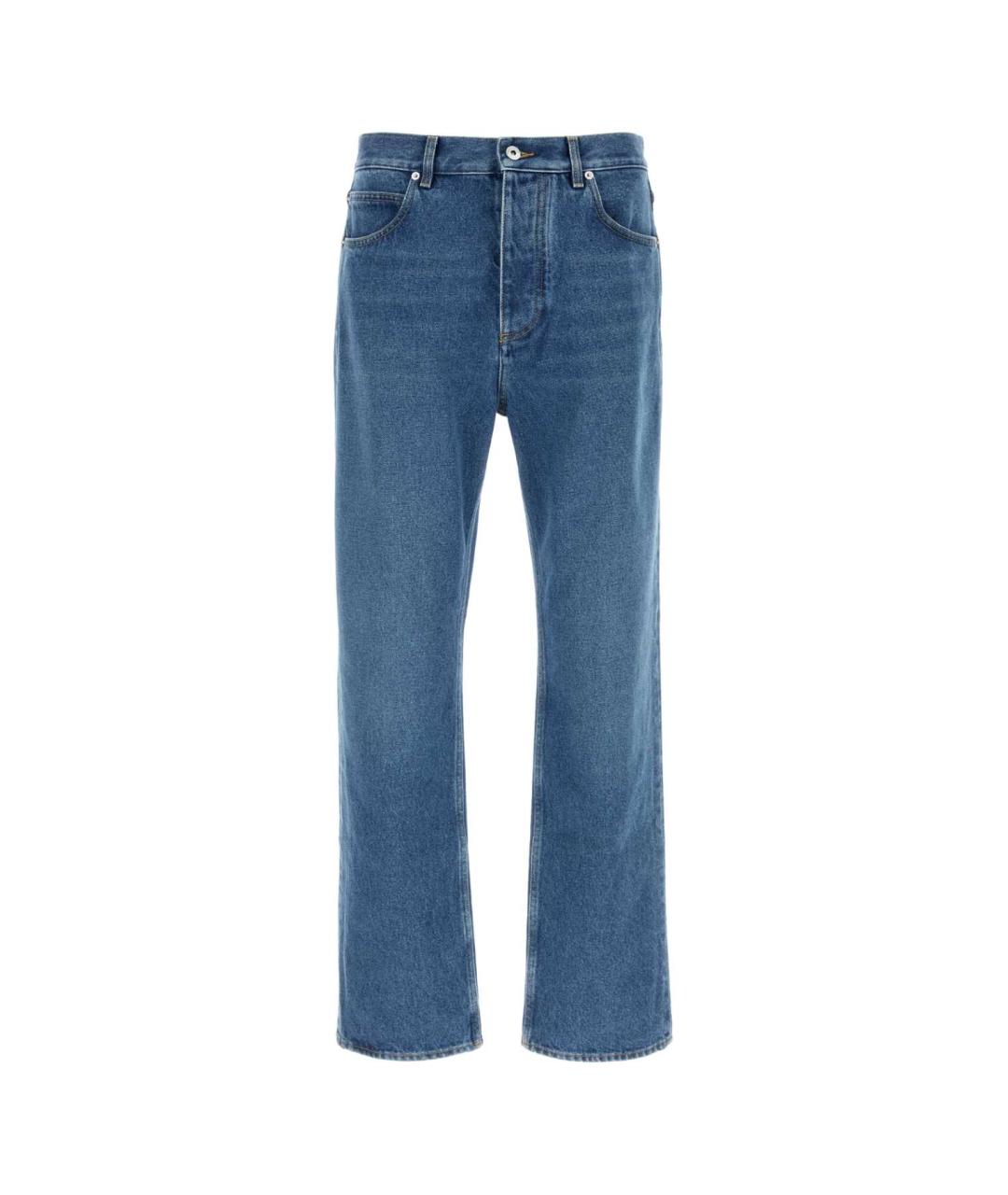 BOTTEGA VENETA Голубые хлопковые прямые джинсы, фото 1