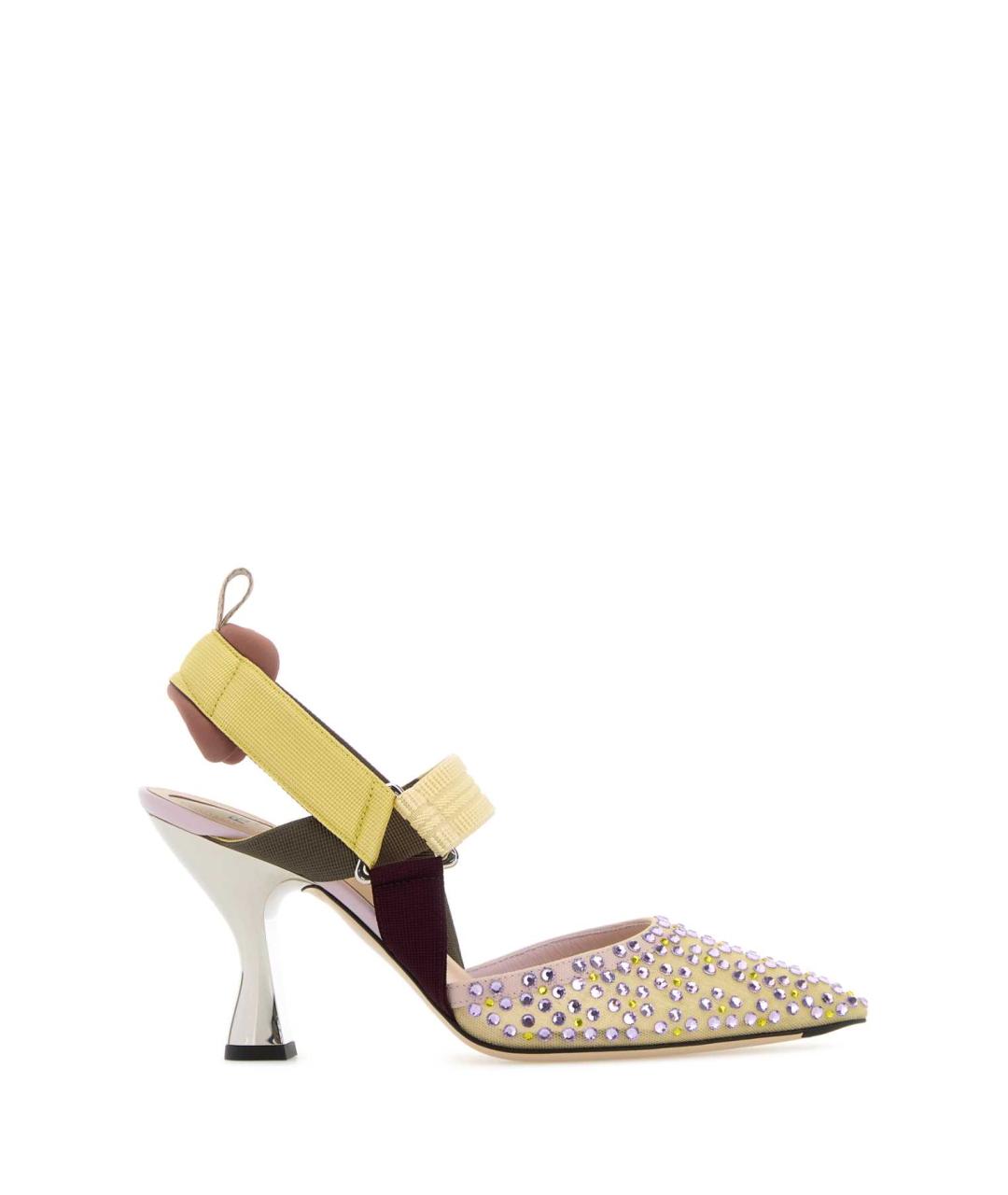 FENDI Мульти текстильные туфли, фото 1