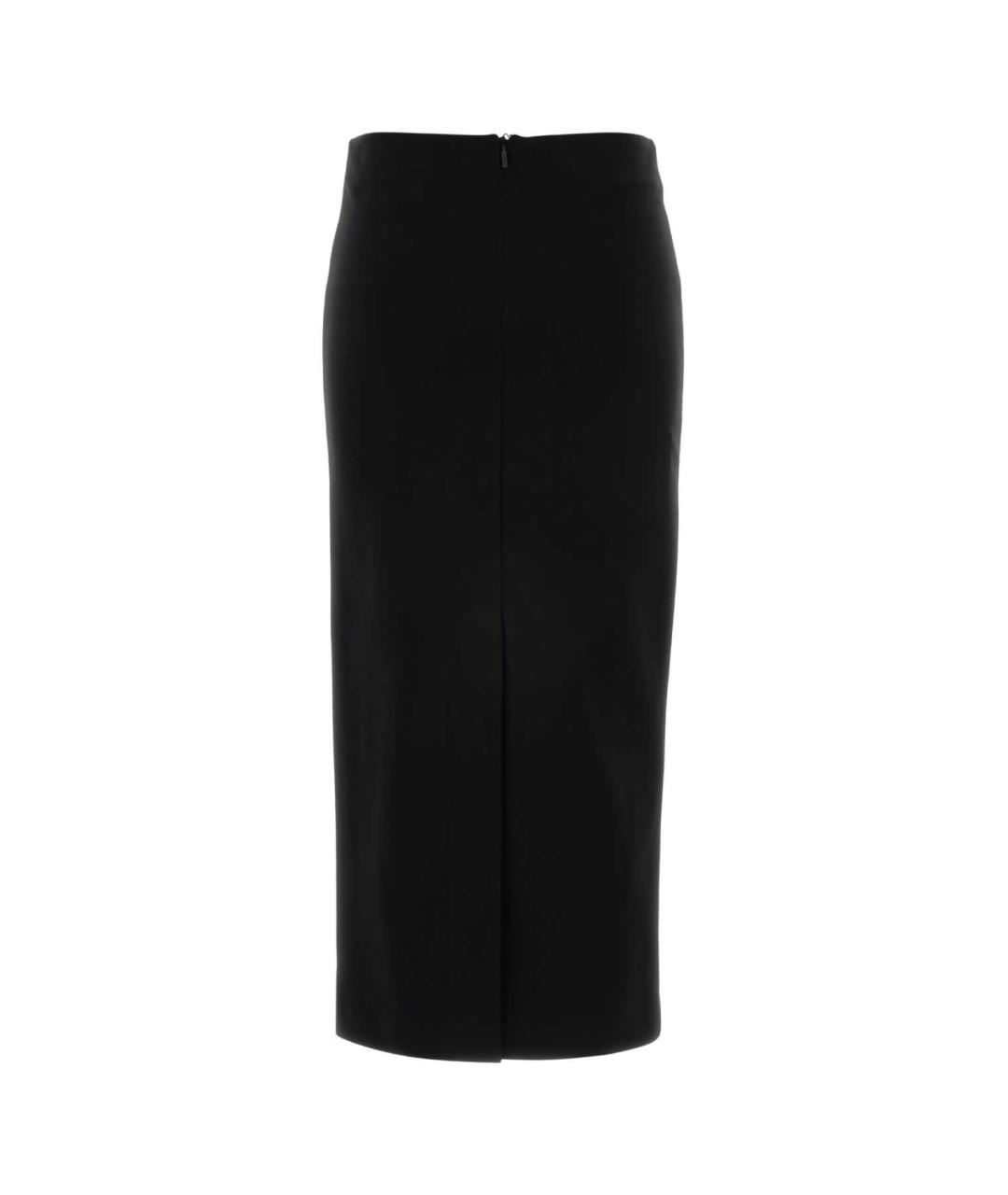 MAX MARA Черная вискозная юбка миди, фото 2