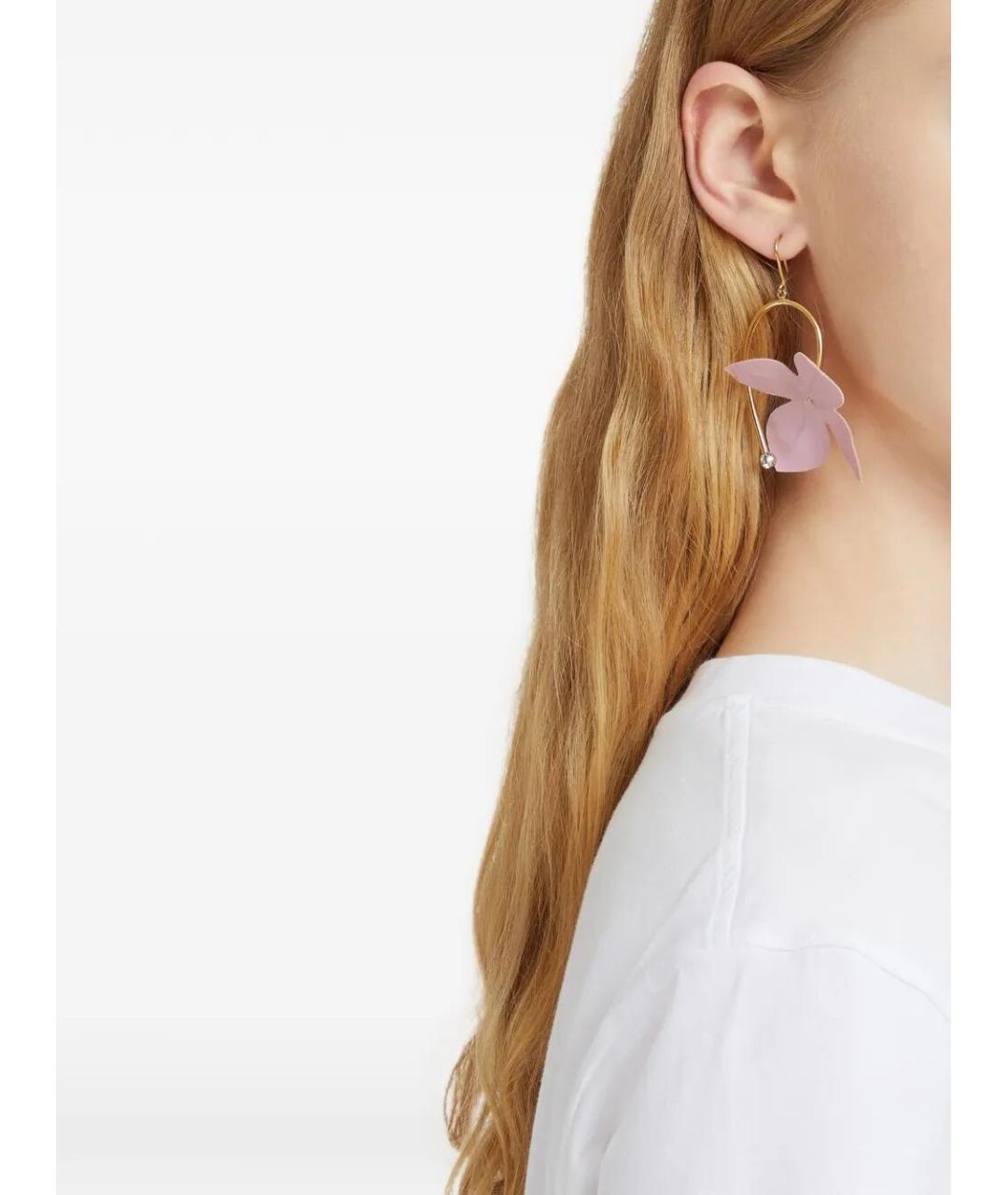 MARNI Розовые латунные серьги, фото 2