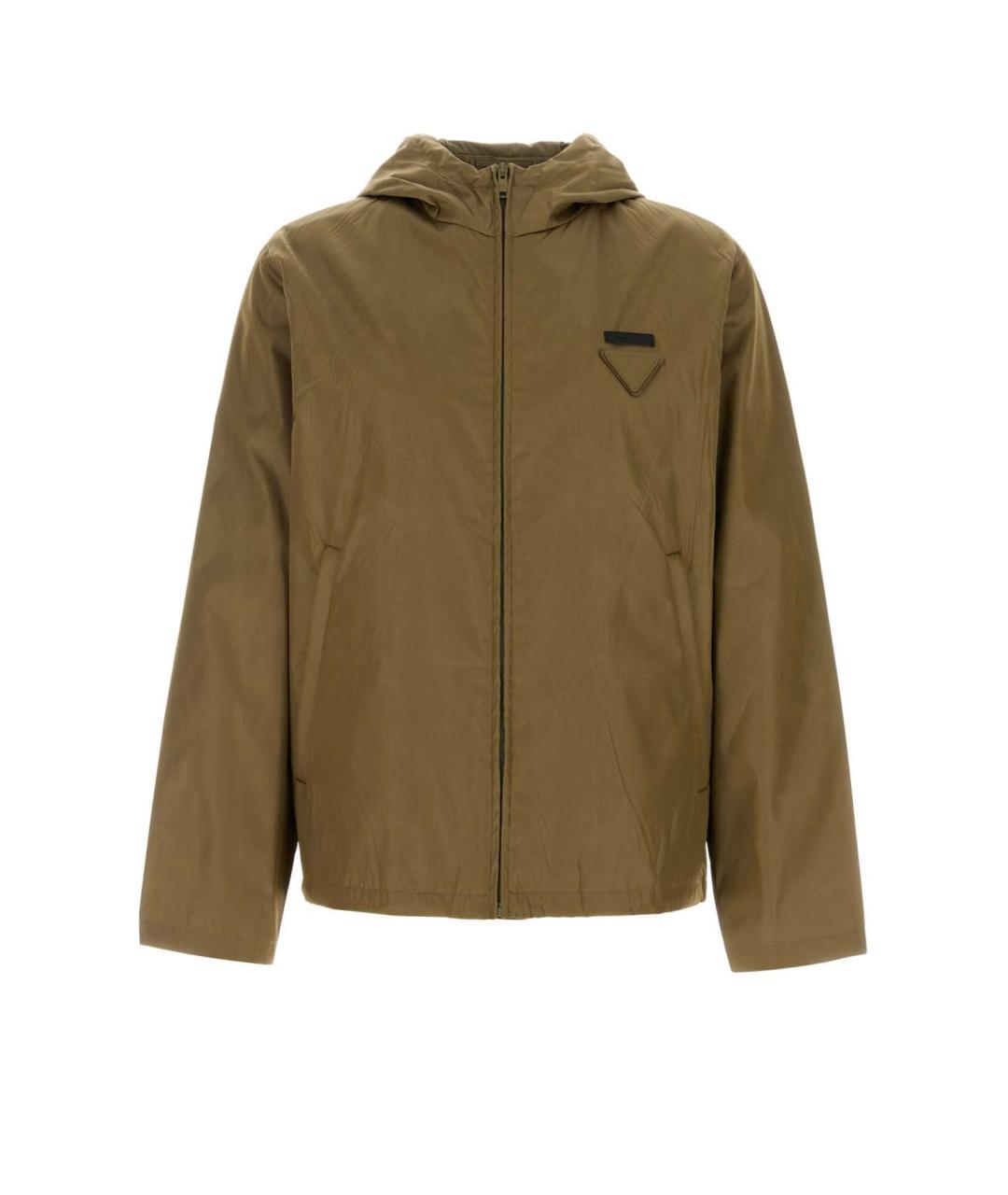 PRADA Коричневая полиамидовая куртка, фото 1