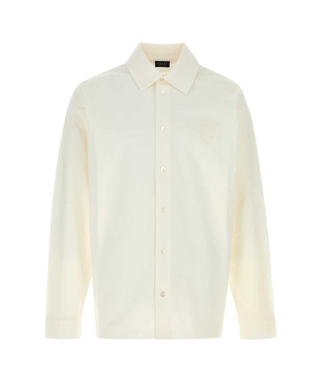 GUCCI Белая хлопковая кэжуал рубашка, фото 1