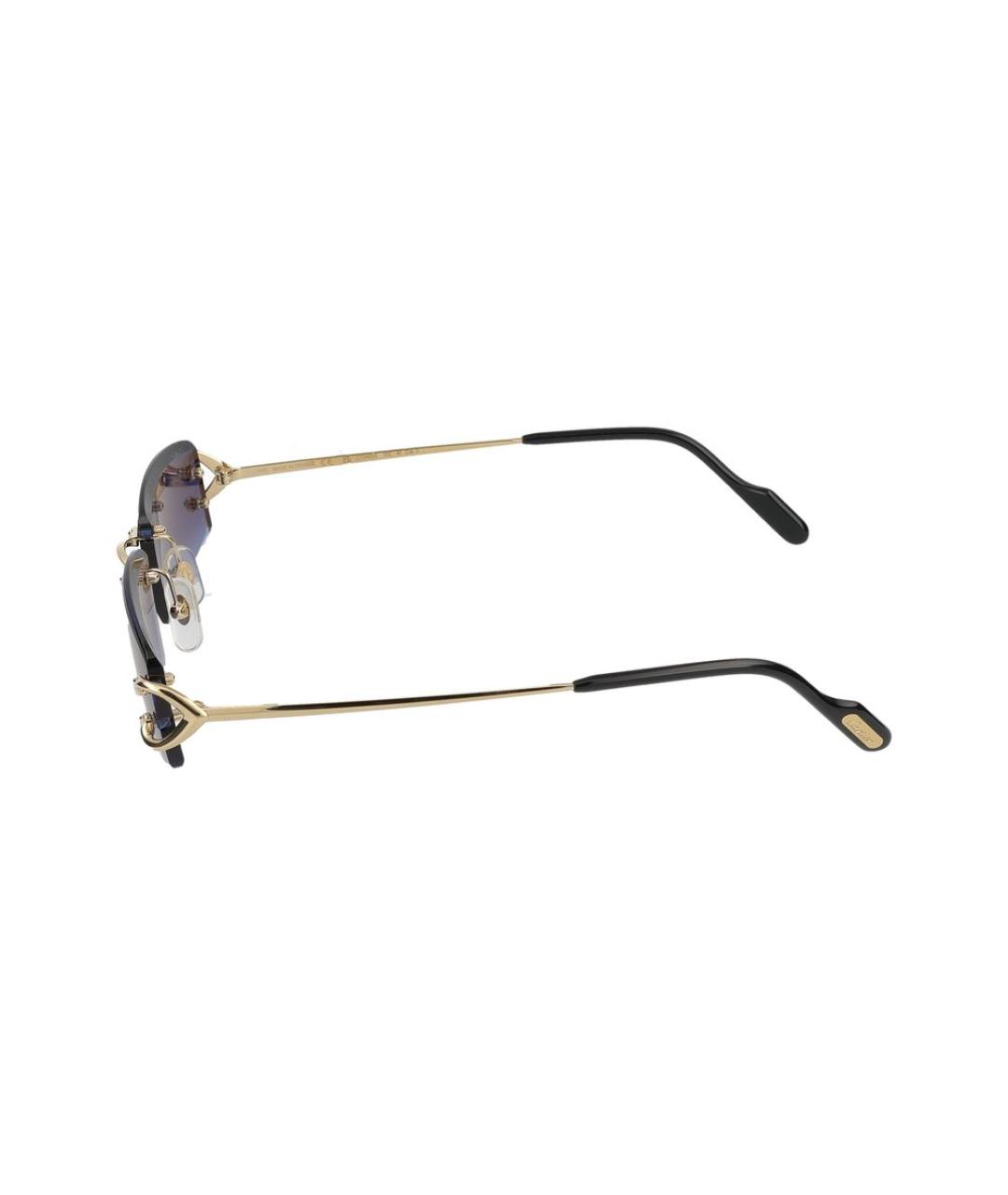 CARTIER Золотые металлические солнцезащитные очки, фото 3