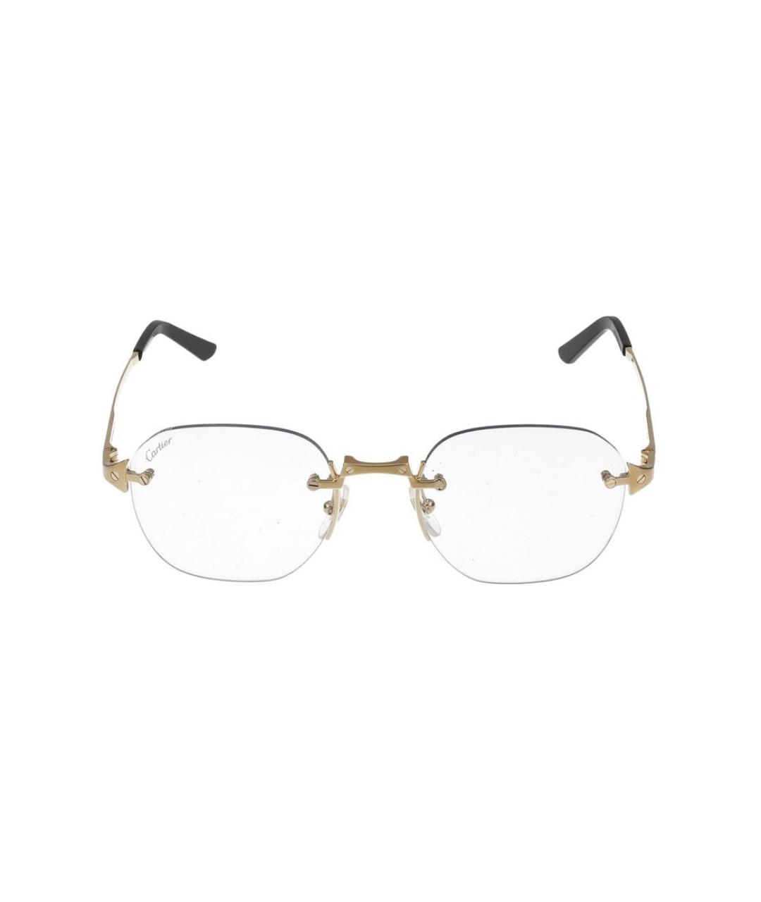 CARTIER Золотые металлические солнцезащитные очки, фото 2