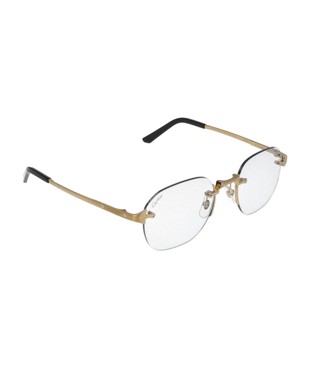 CARTIER Золотые металлические солнцезащитные очки, фото 4