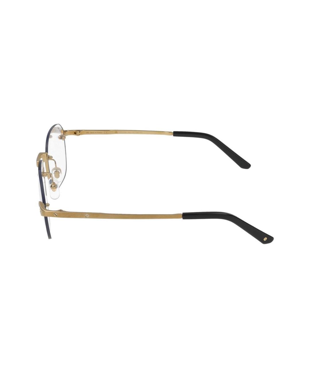 CARTIER Золотые металлические солнцезащитные очки, фото 3