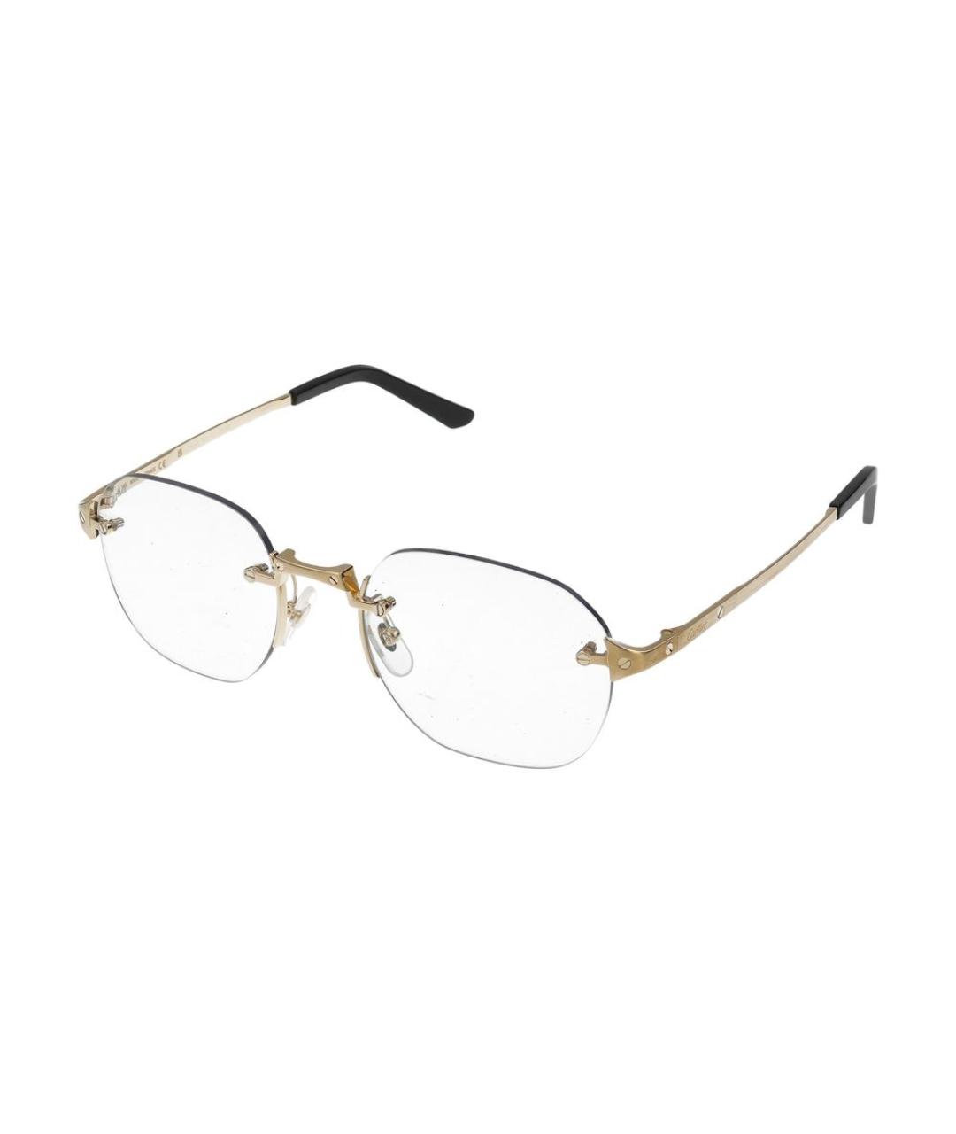 CARTIER Золотые металлические солнцезащитные очки, фото 1