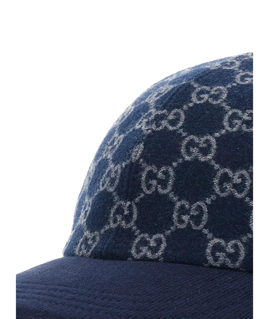 GUCCI Синяя шерстяная кепка/бейсболка, фото 3