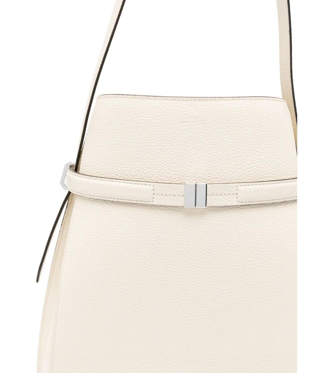 TOTEME Белая кожаная сумка через плечо, фото 4