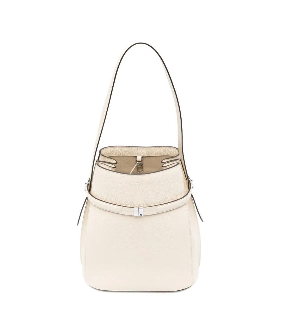 TOTEME Белая кожаная сумка через плечо, фото 3