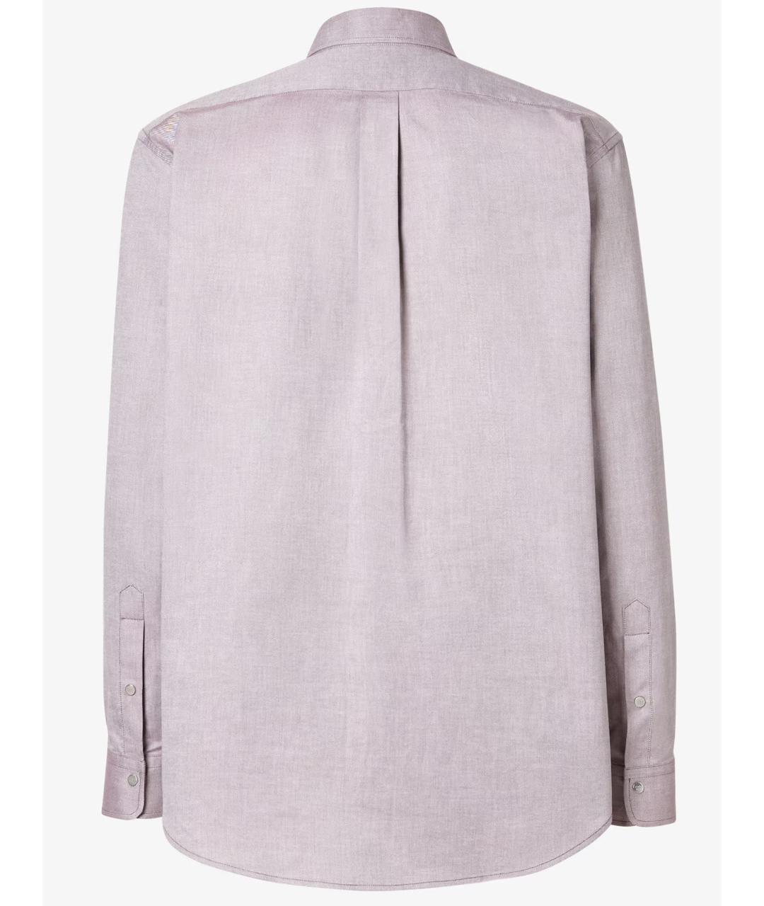 FENDI Фиолетовая хлопковая кэжуал рубашка, фото 3