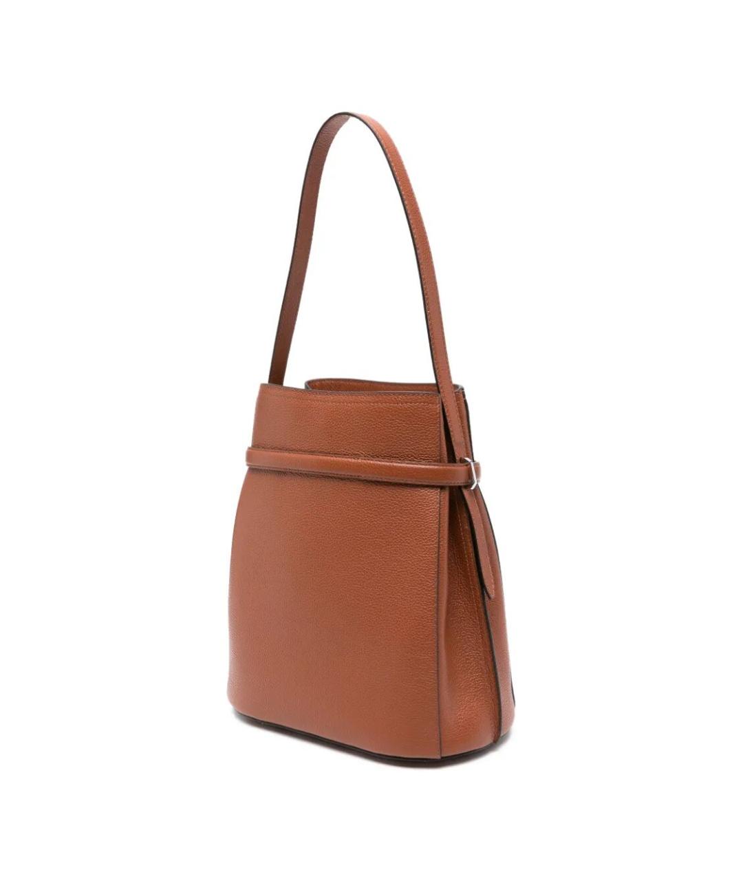 TOTEME Коричневая кожаная сумка через плечо, фото 4