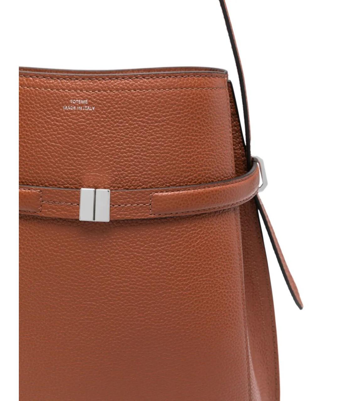 TOTEME Коричневая кожаная сумка через плечо, фото 2