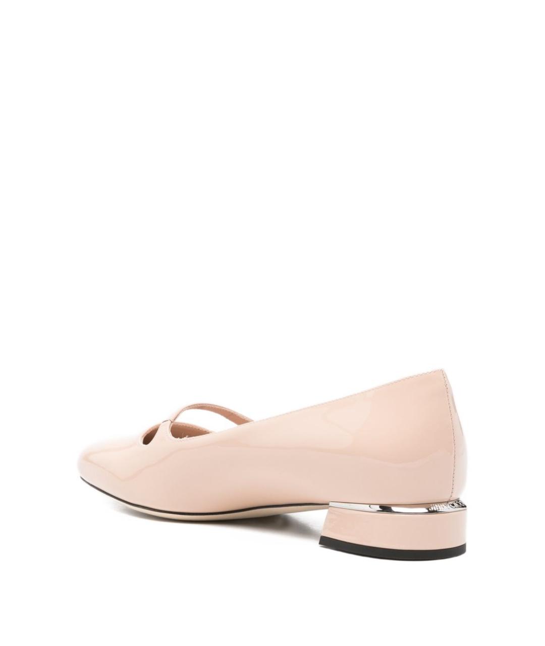 JIMMY CHOO Розовые балетки из лакированной кожи, фото 3