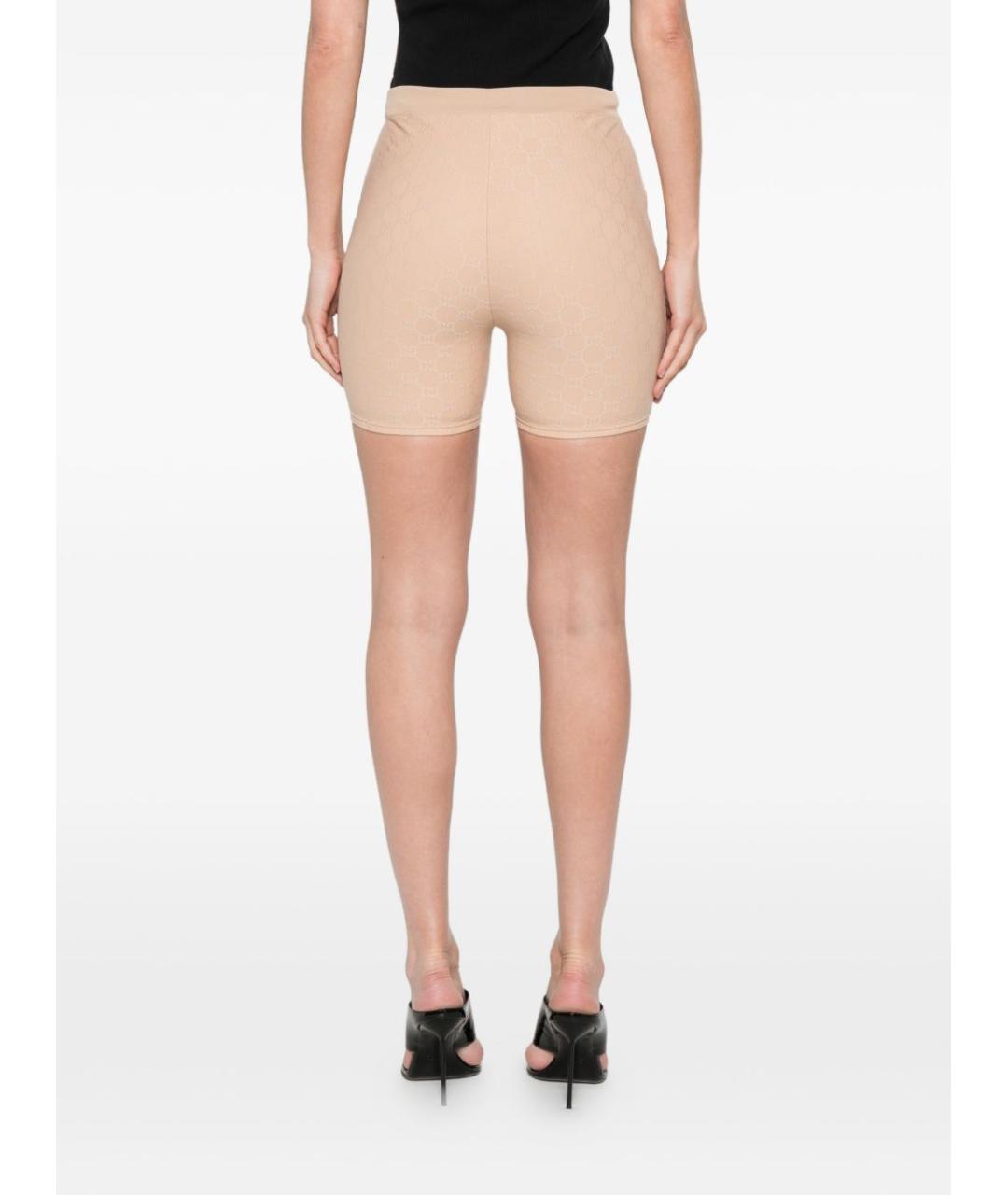 GUCCI Бежевые полиамидовые леггинсы и велосипедки, фото 5