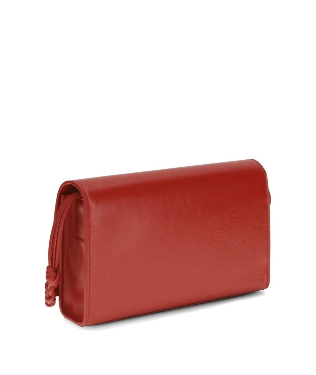 JIL SANDER Красная кожаная сумка через плечо, фото 4