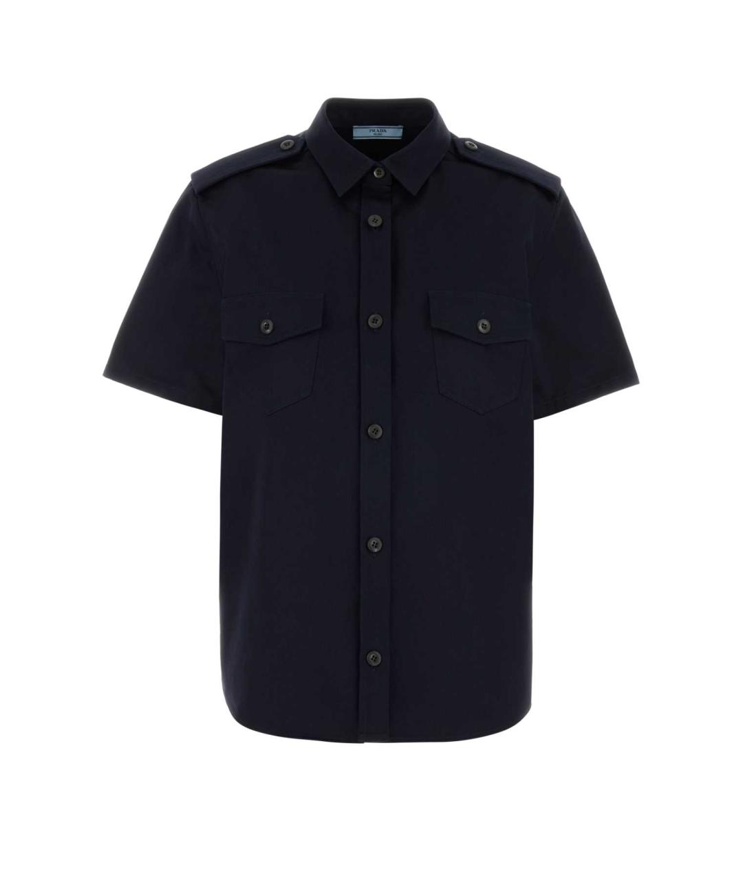 PRADA Темно-синяя хлопковая рубашка, фото 1