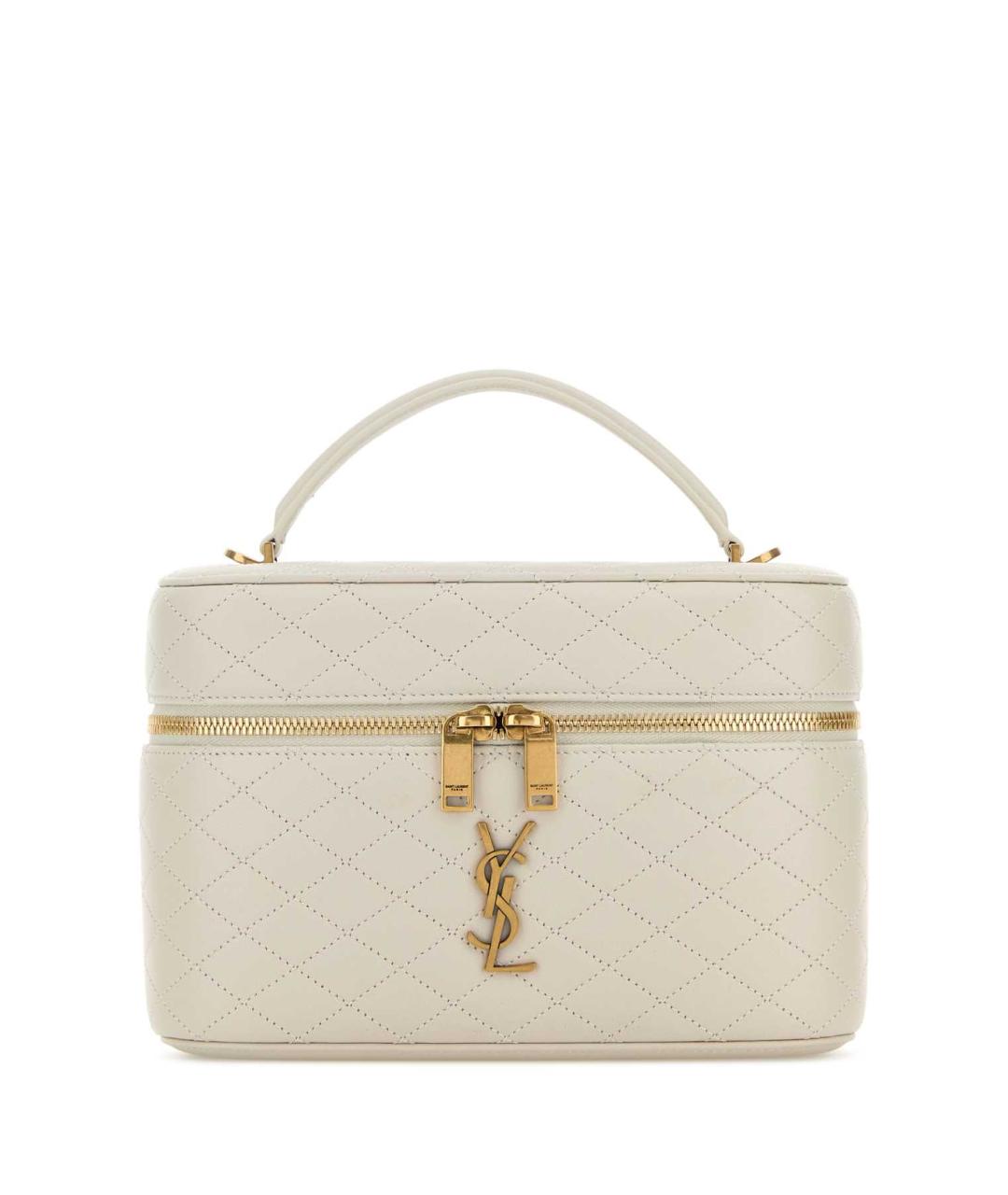 SAINT LAURENT Белая кожаная сумка через плечо, фото 1