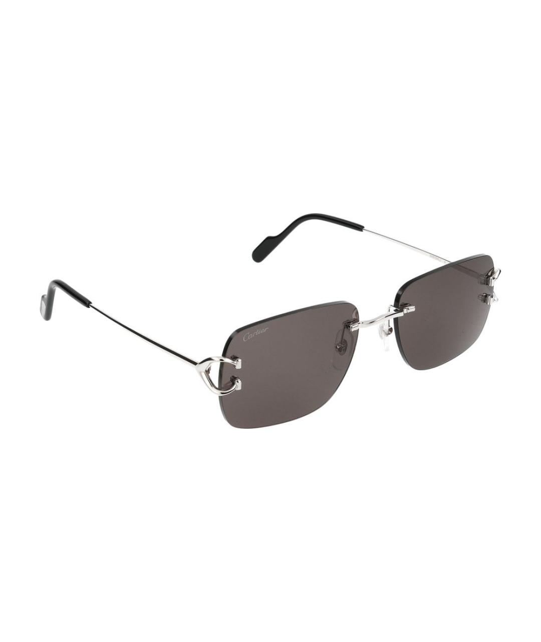 CARTIER Серебряные металлические солнцезащитные очки, фото 4