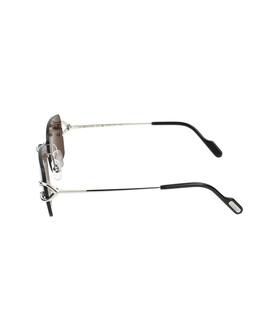 CARTIER Серебряные металлические солнцезащитные очки, фото 3