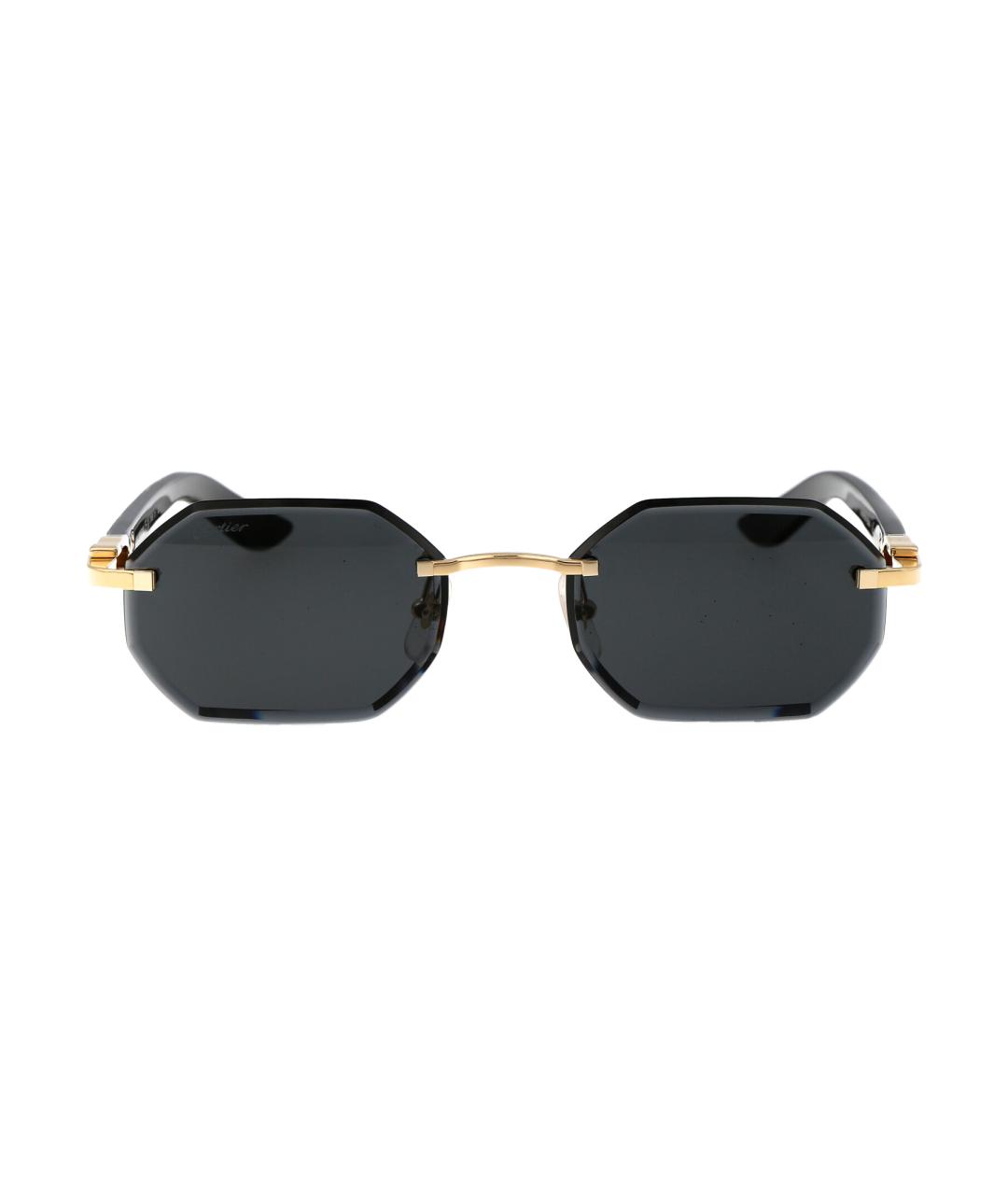 CARTIER Золотые металлические солнцезащитные очки, фото 2