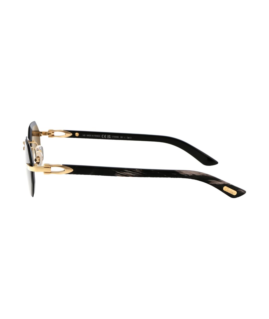 CARTIER Золотые металлические солнцезащитные очки, фото 3