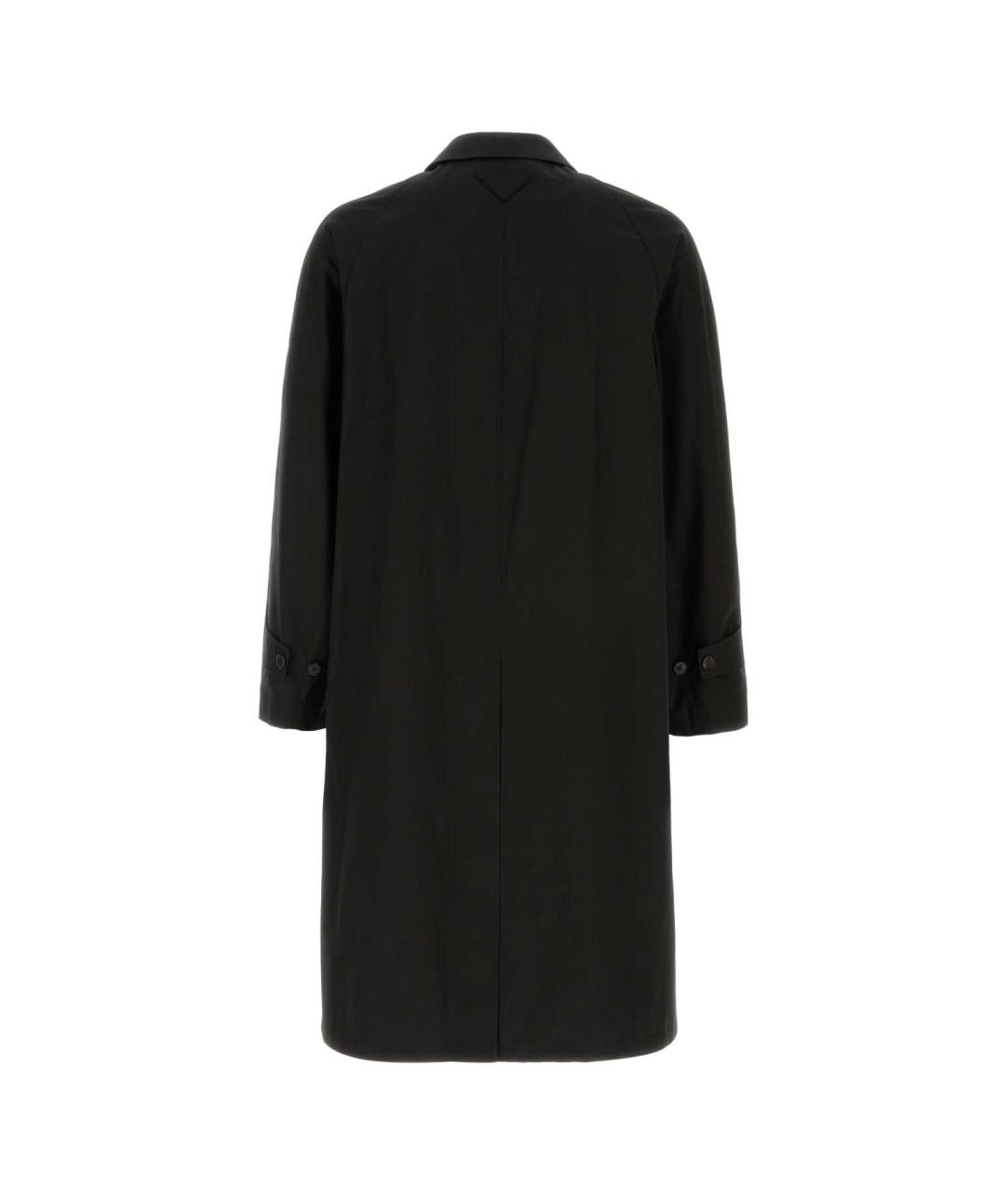 PRADA Черный хлопковый тренч / плащ, фото 2