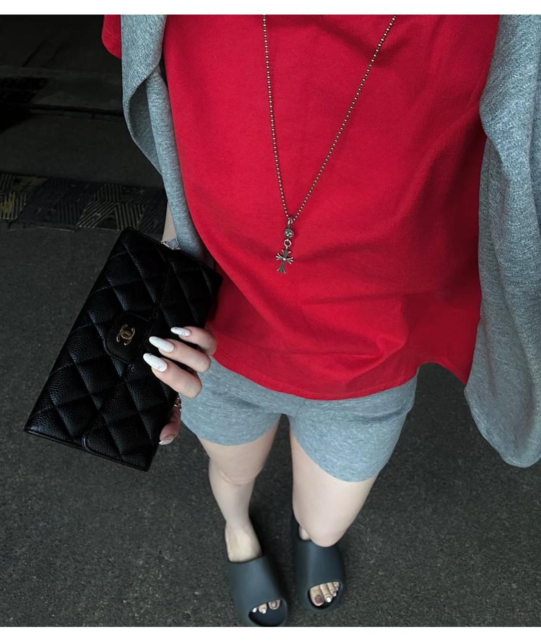 CHANEL Черный кожаный кошелек, фото 4