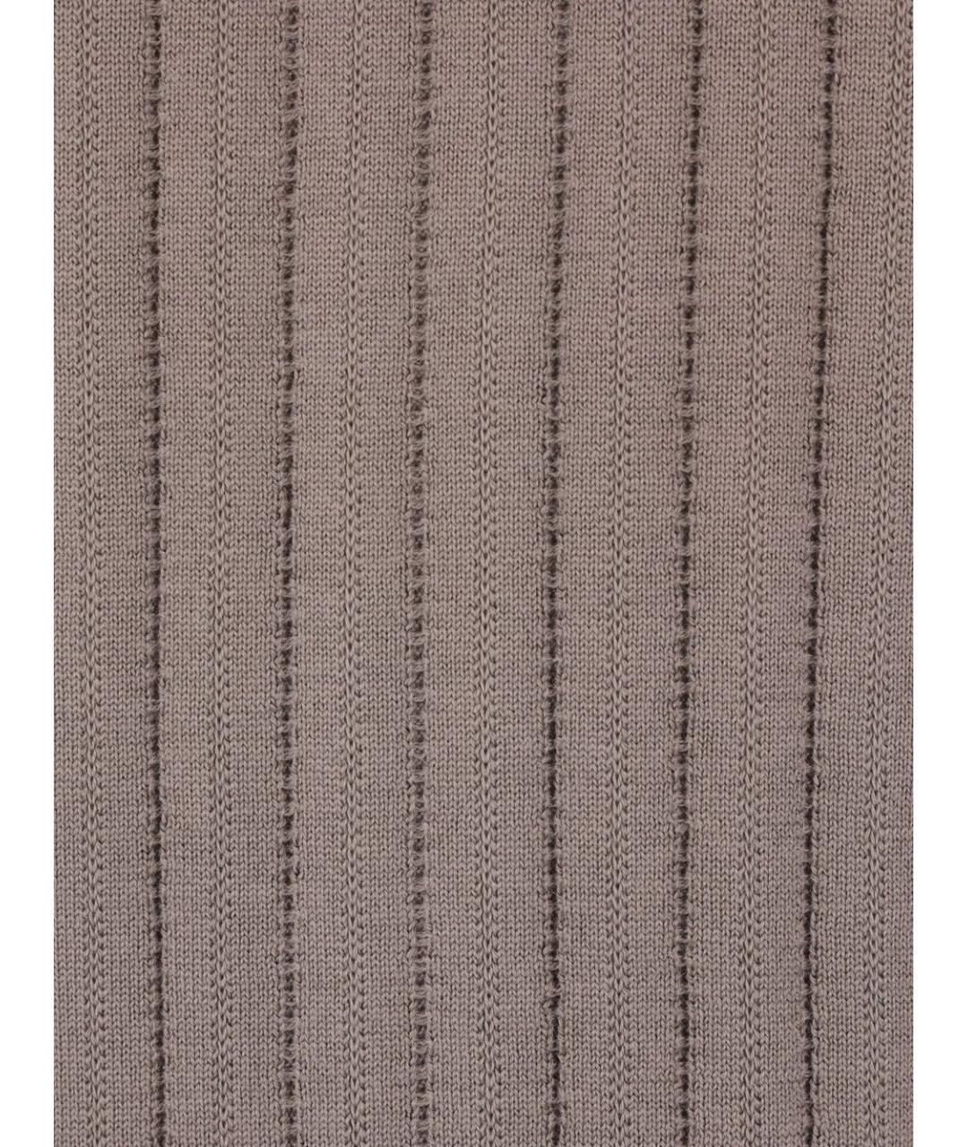 BRUNELLO CUCINELLI Коричневый хлопковый кардиган, фото 4