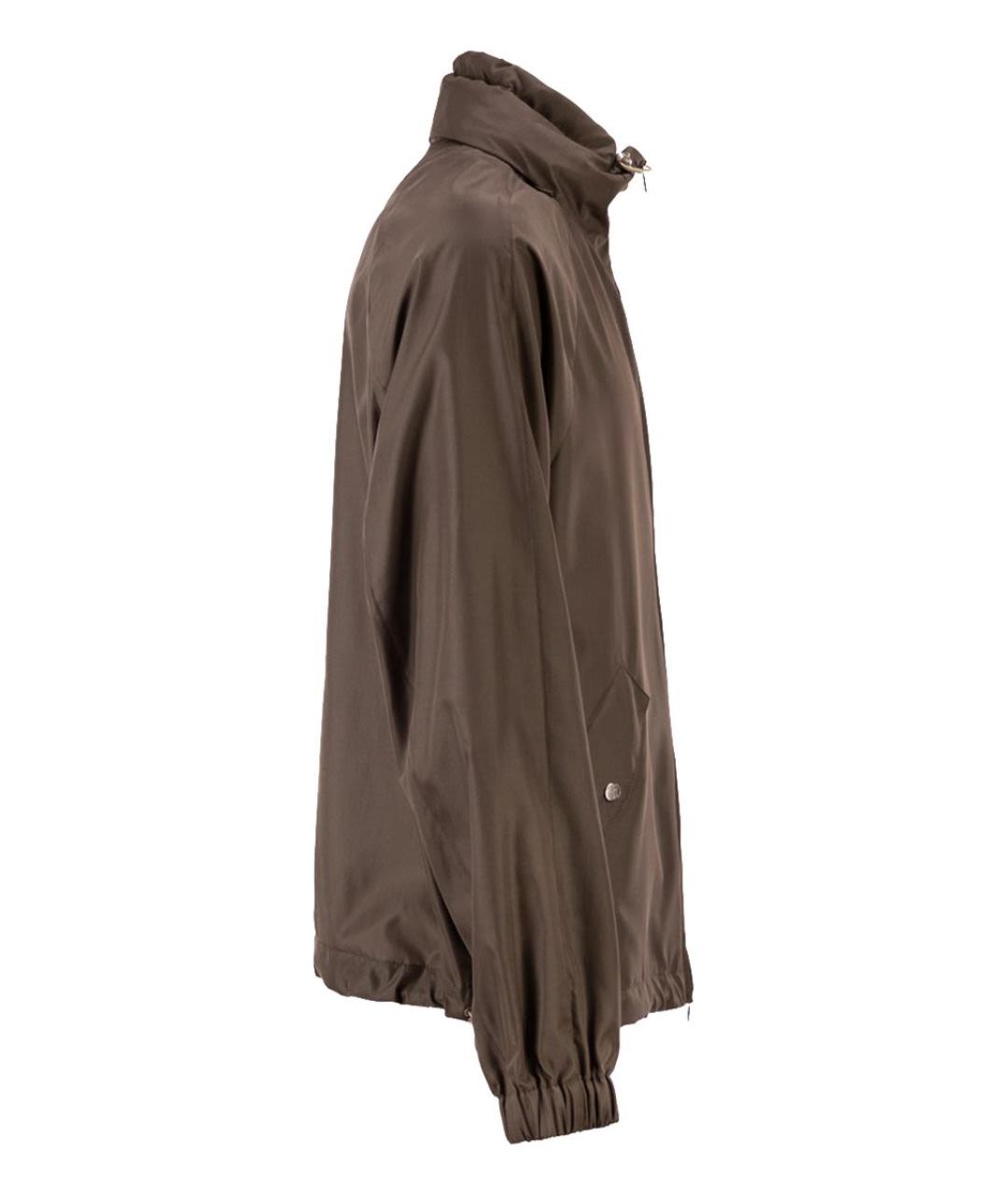 BRUNELLO CUCINELLI Коричневая шелковая куртка, фото 3