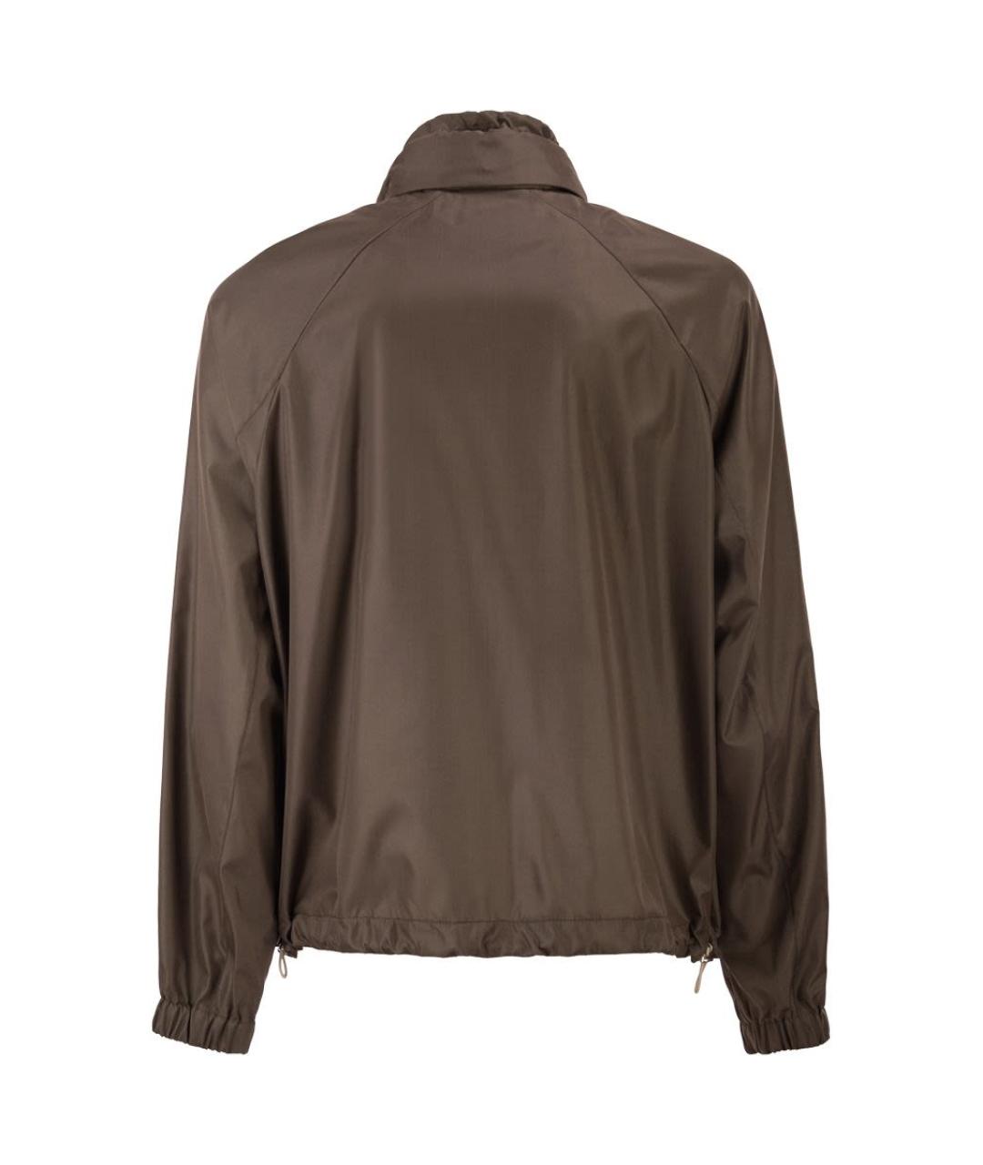 BRUNELLO CUCINELLI Коричневая шелковая куртка, фото 2