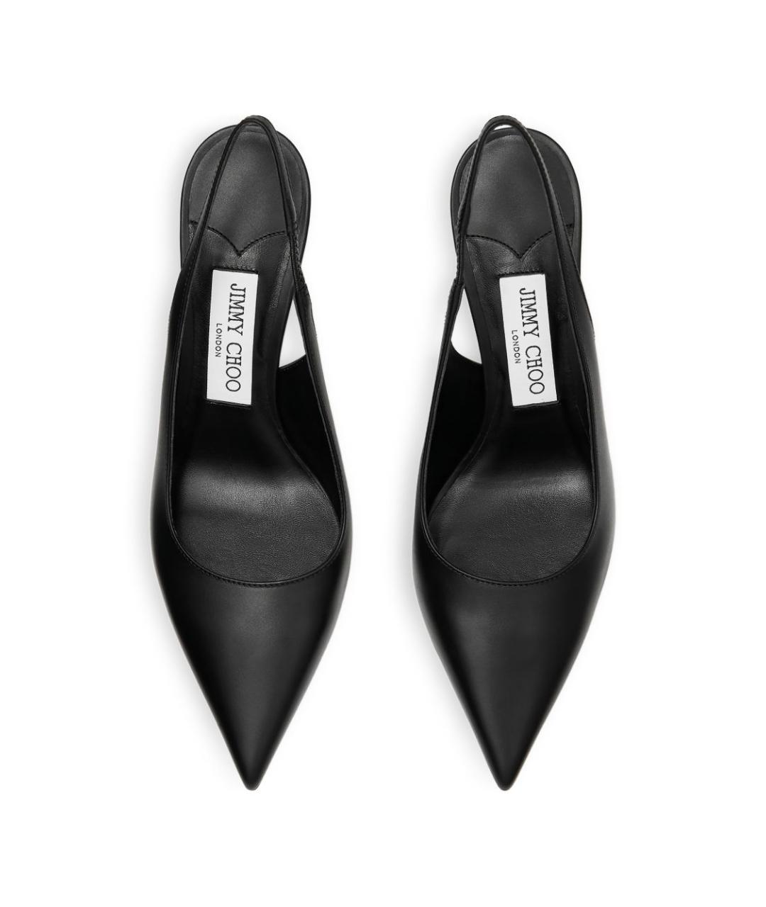 JIMMY CHOO Черные кожаные туфли, фото 3