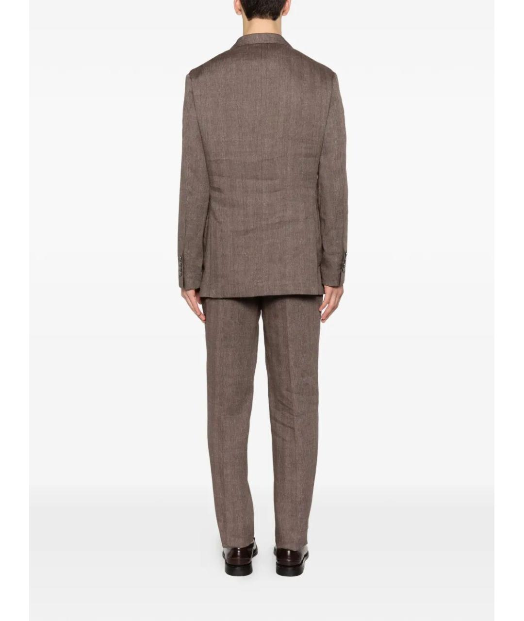 BRUNELLO CUCINELLI Коричневый классический костюм, фото 3