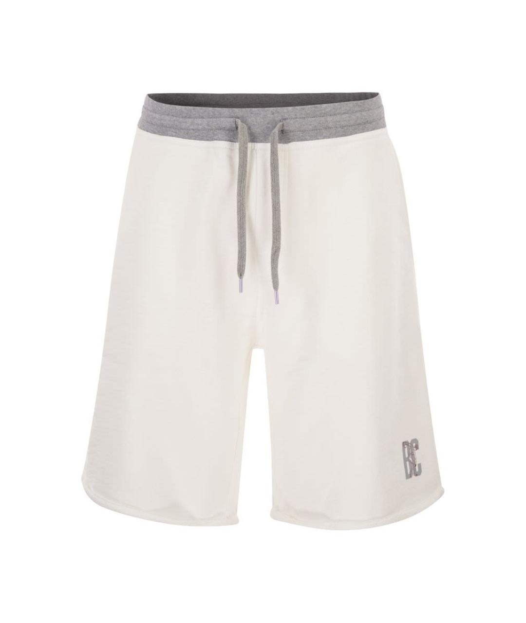 BRUNELLO CUCINELLI Белые хлопковые шорты, фото 1