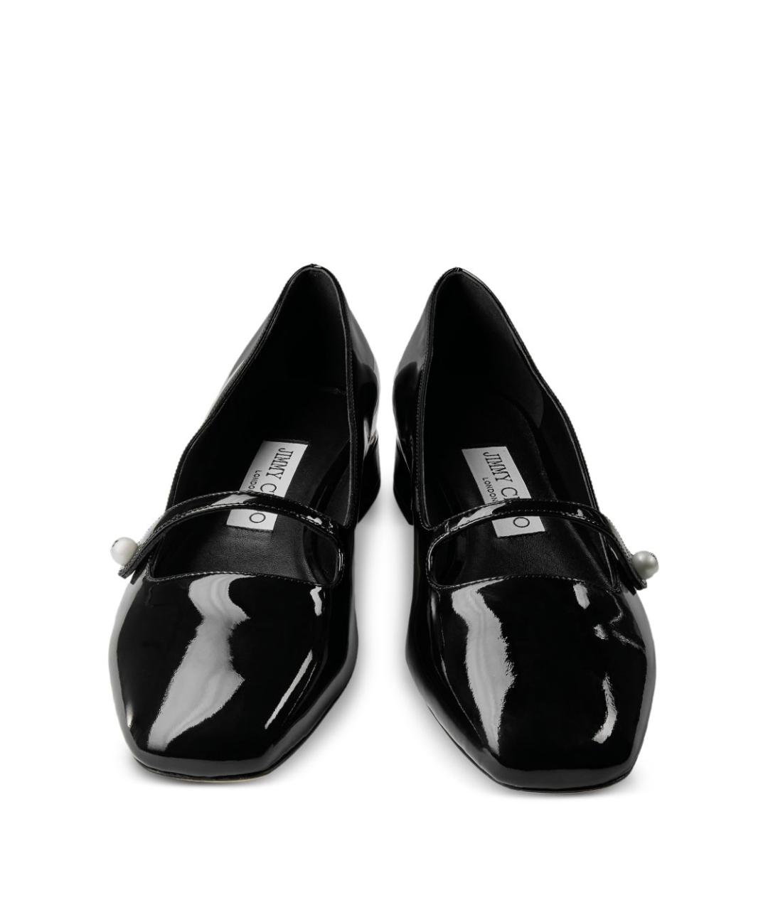 JIMMY CHOO Черные балетки из лакированной кожи, фото 2