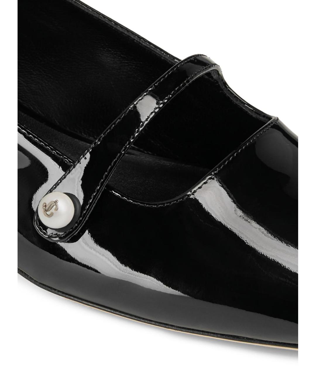 JIMMY CHOO Черные балетки из лакированной кожи, фото 3