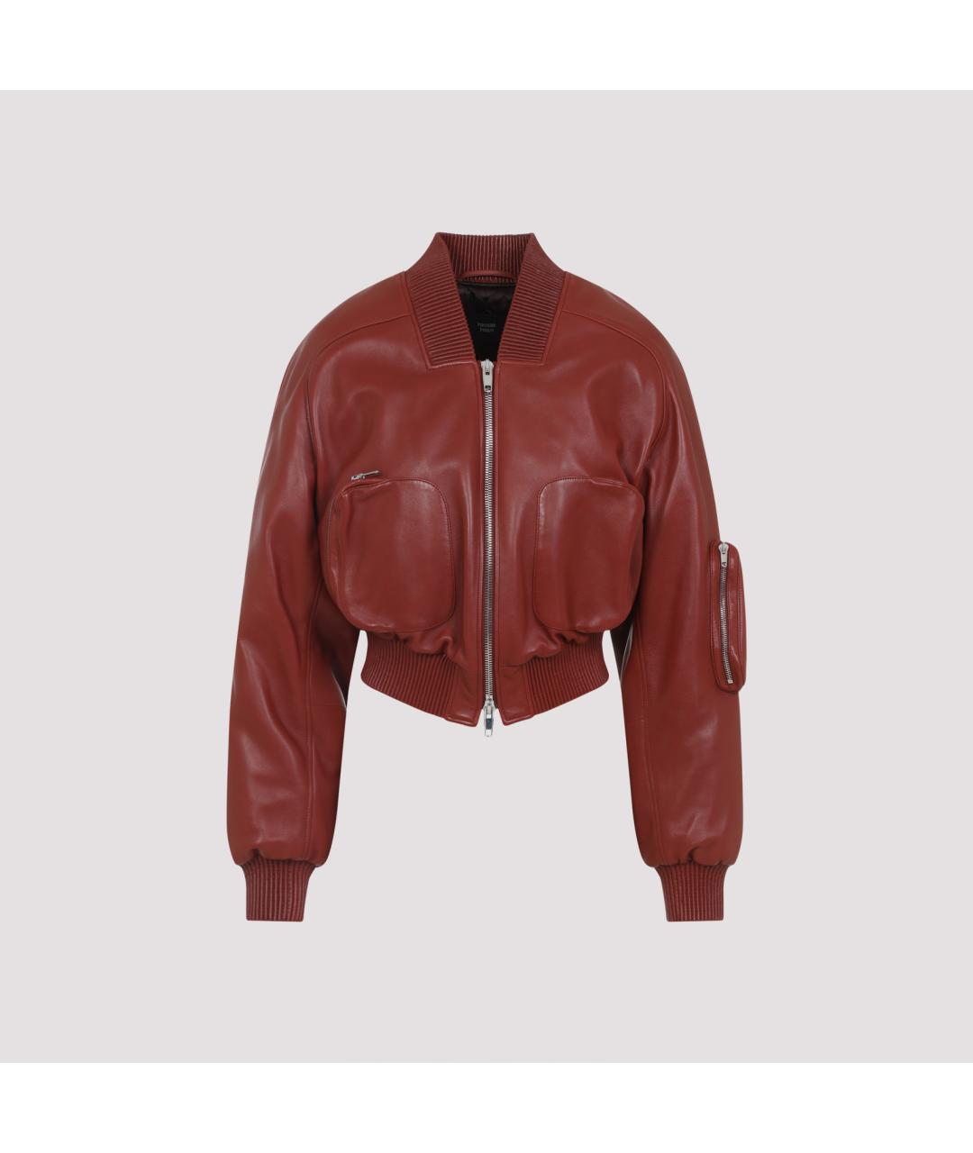 PHOEBE PHILO Красная кожаная куртка, фото 2