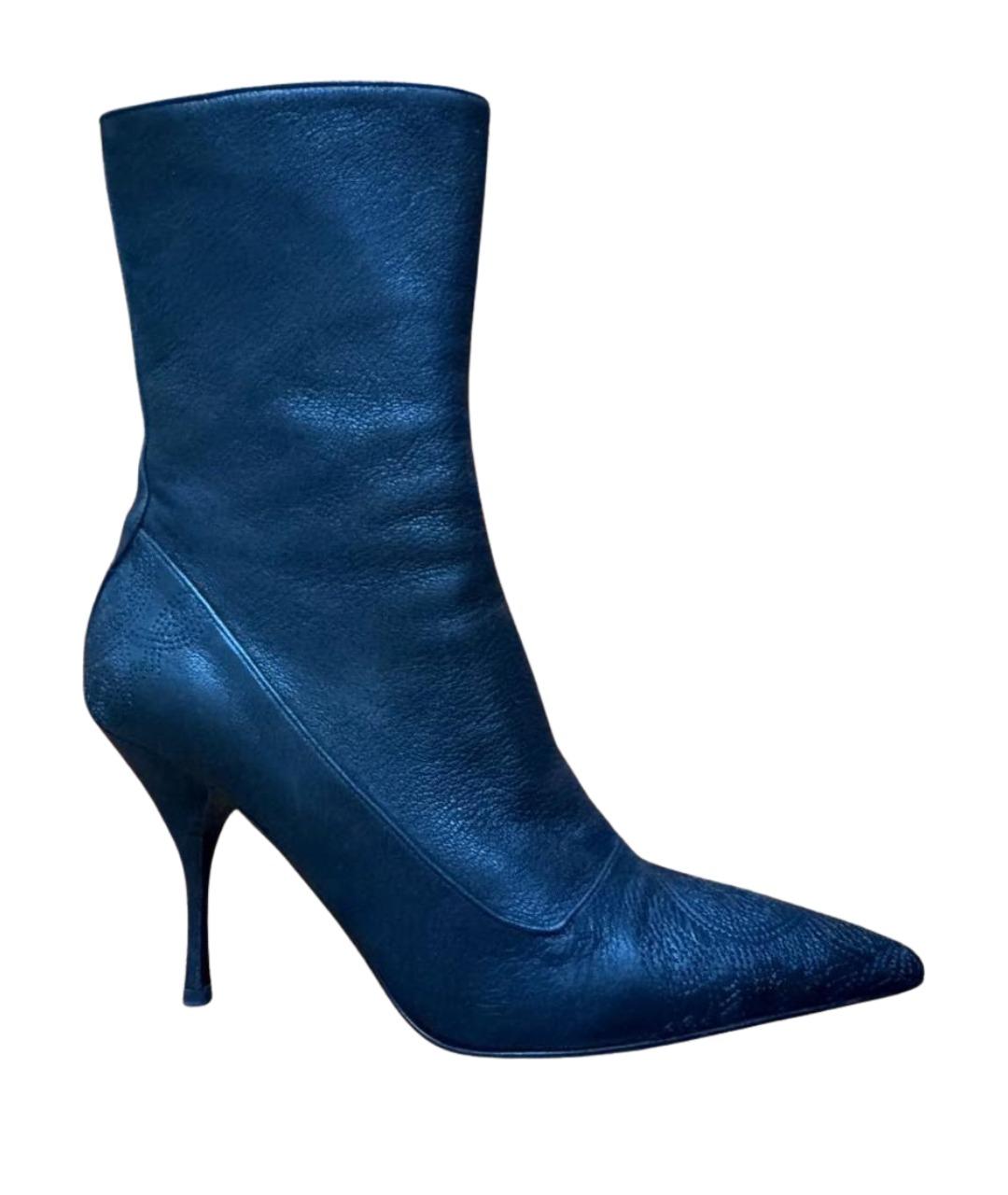 PRADA Черные кожаные ботильоны, фото 1