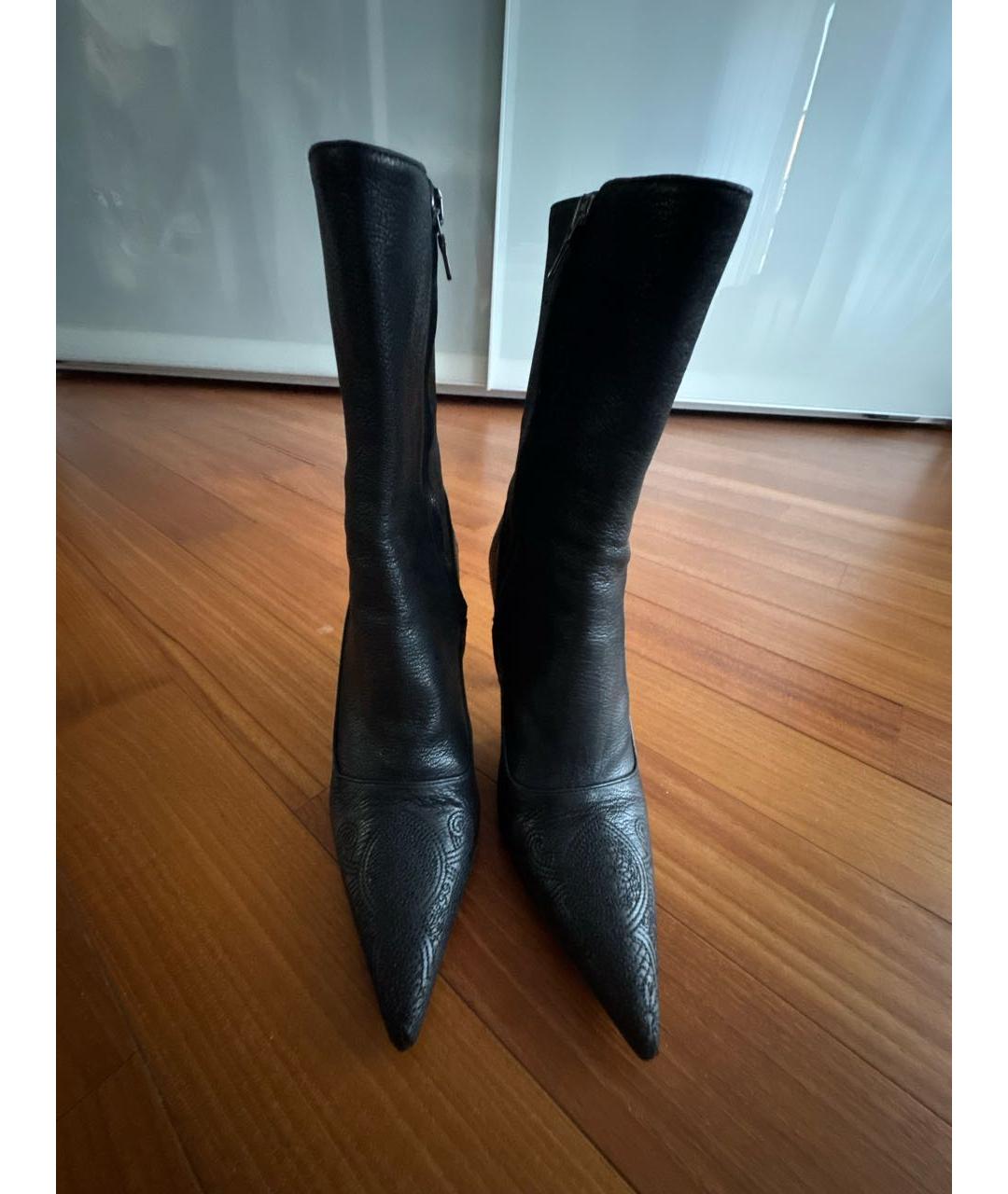 PRADA Черные кожаные ботильоны, фото 2