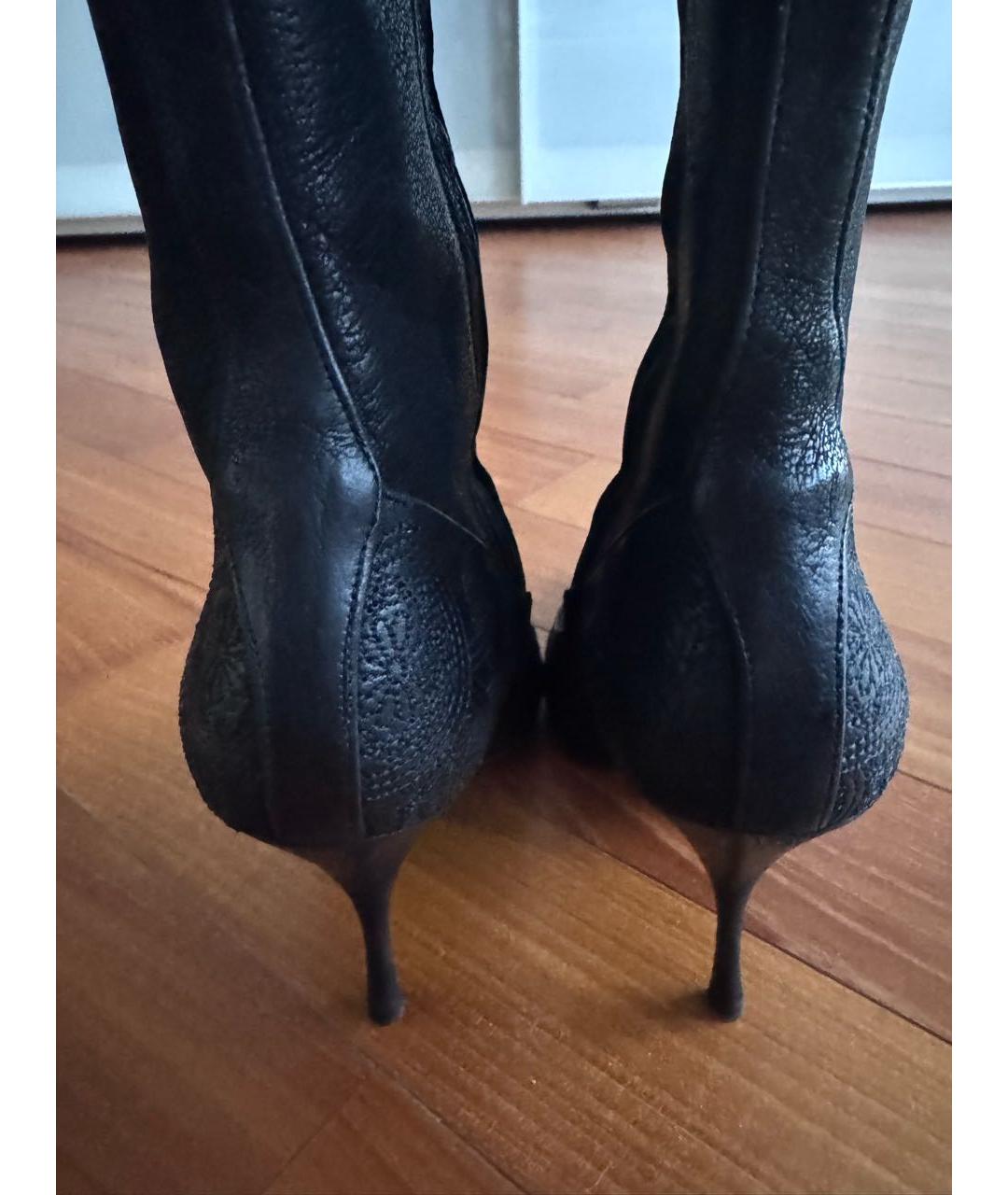 PRADA Черные кожаные ботильоны, фото 4