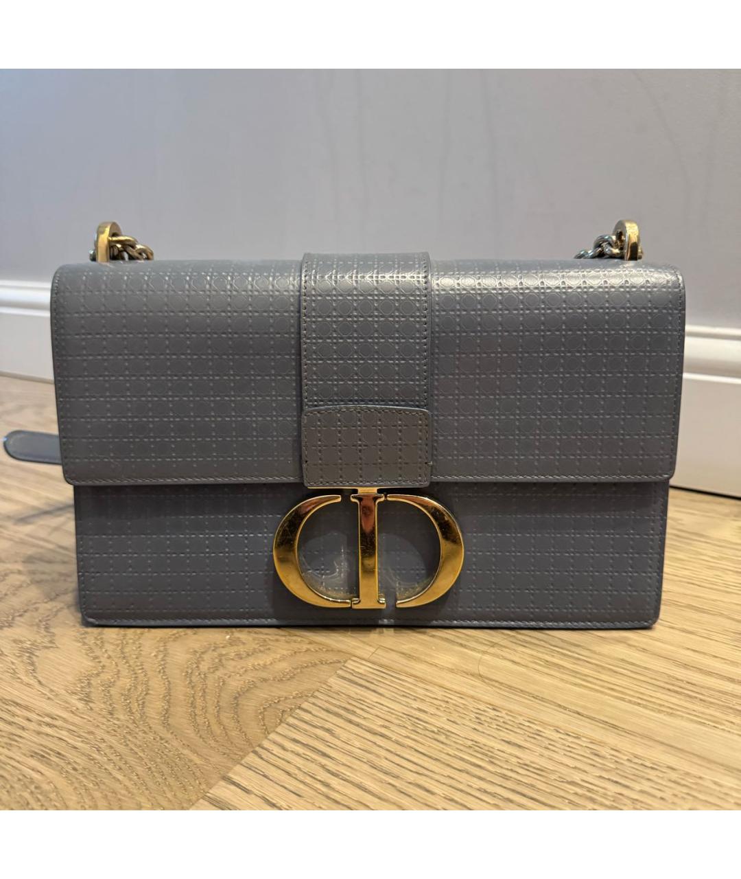 CHRISTIAN DIOR Голубая кожаная сумка через плечо, фото 7