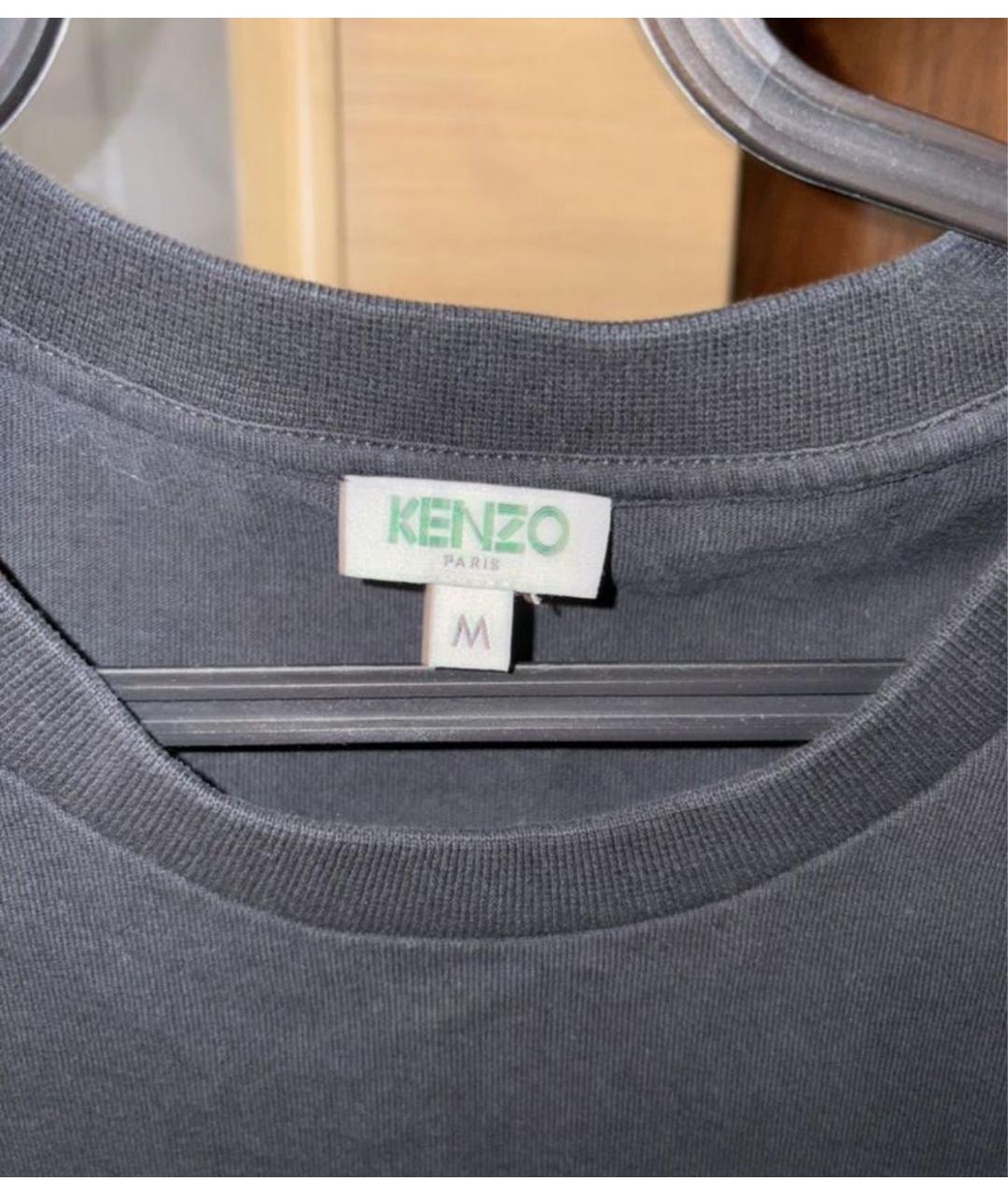 KENZO Черное хлопковое повседневное платье, фото 4