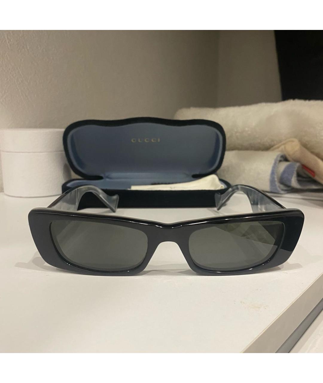 GUCCI Черные пластиковые солнцезащитные очки, фото 5