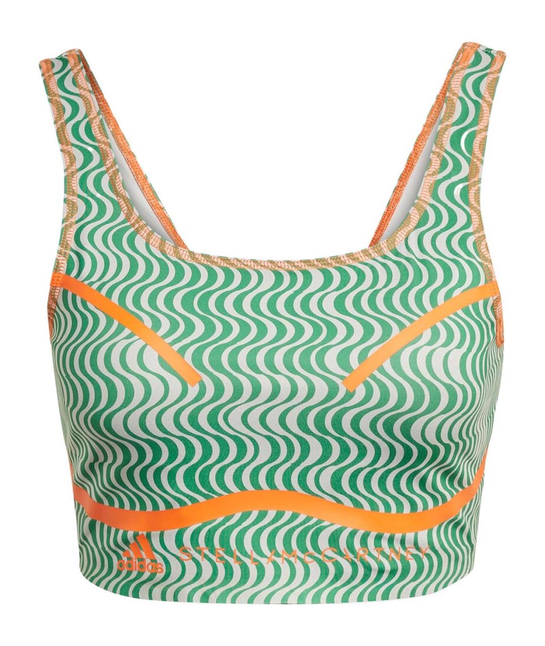 ADIDAS BY STELLA MCCARTNEY Зеленая полиэстеровая майка, фото 1