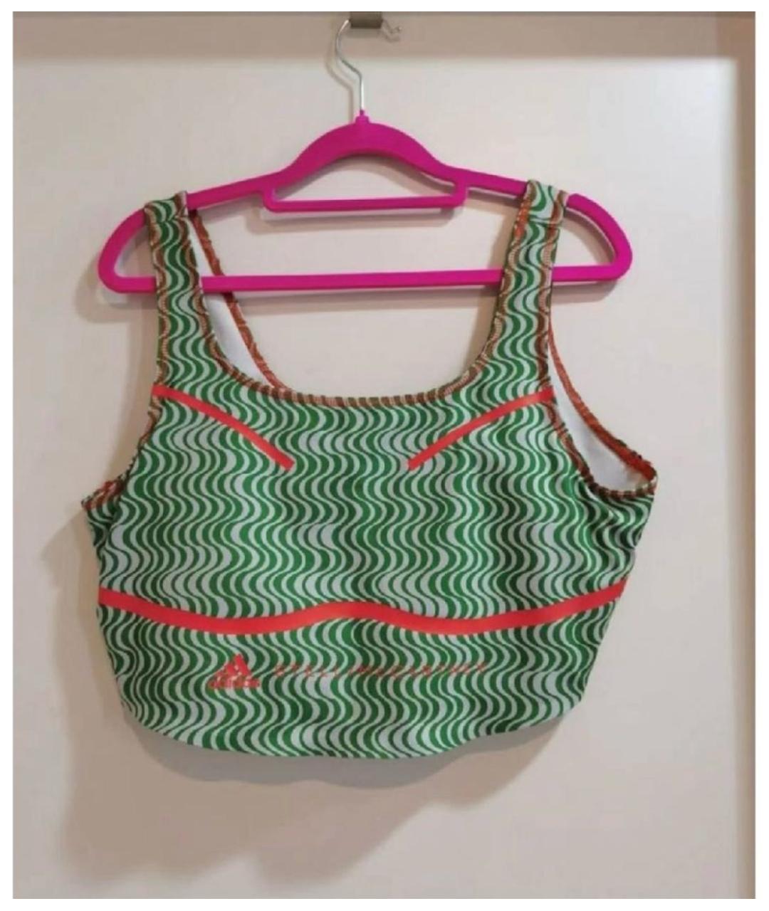 ADIDAS BY STELLA MCCARTNEY Зеленая полиэстеровая майка, фото 3