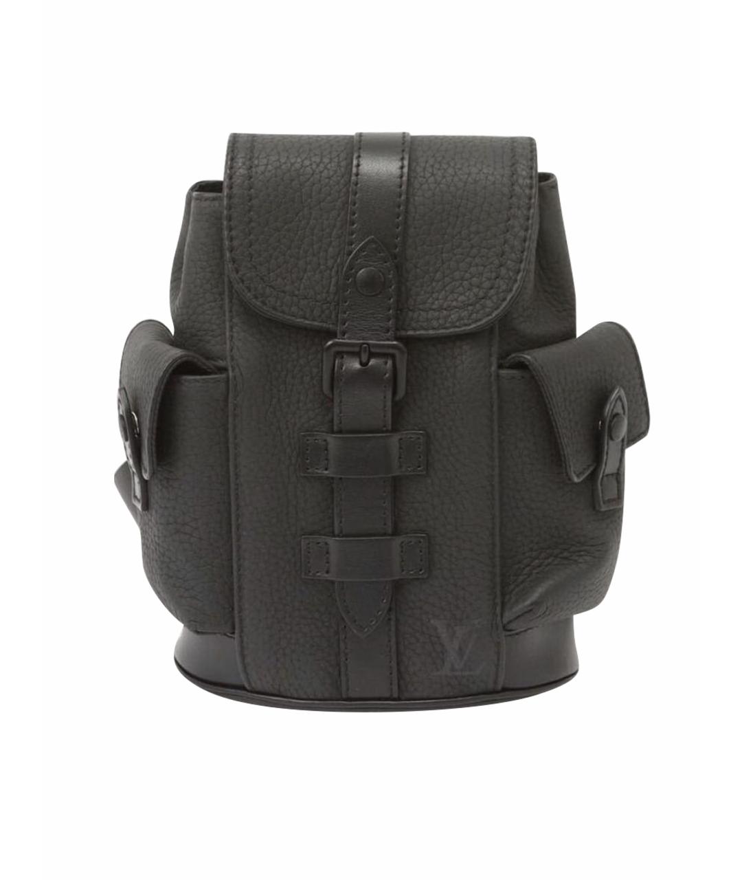 LOUIS VUITTON Черная кожаная сумка через плечо, фото 1