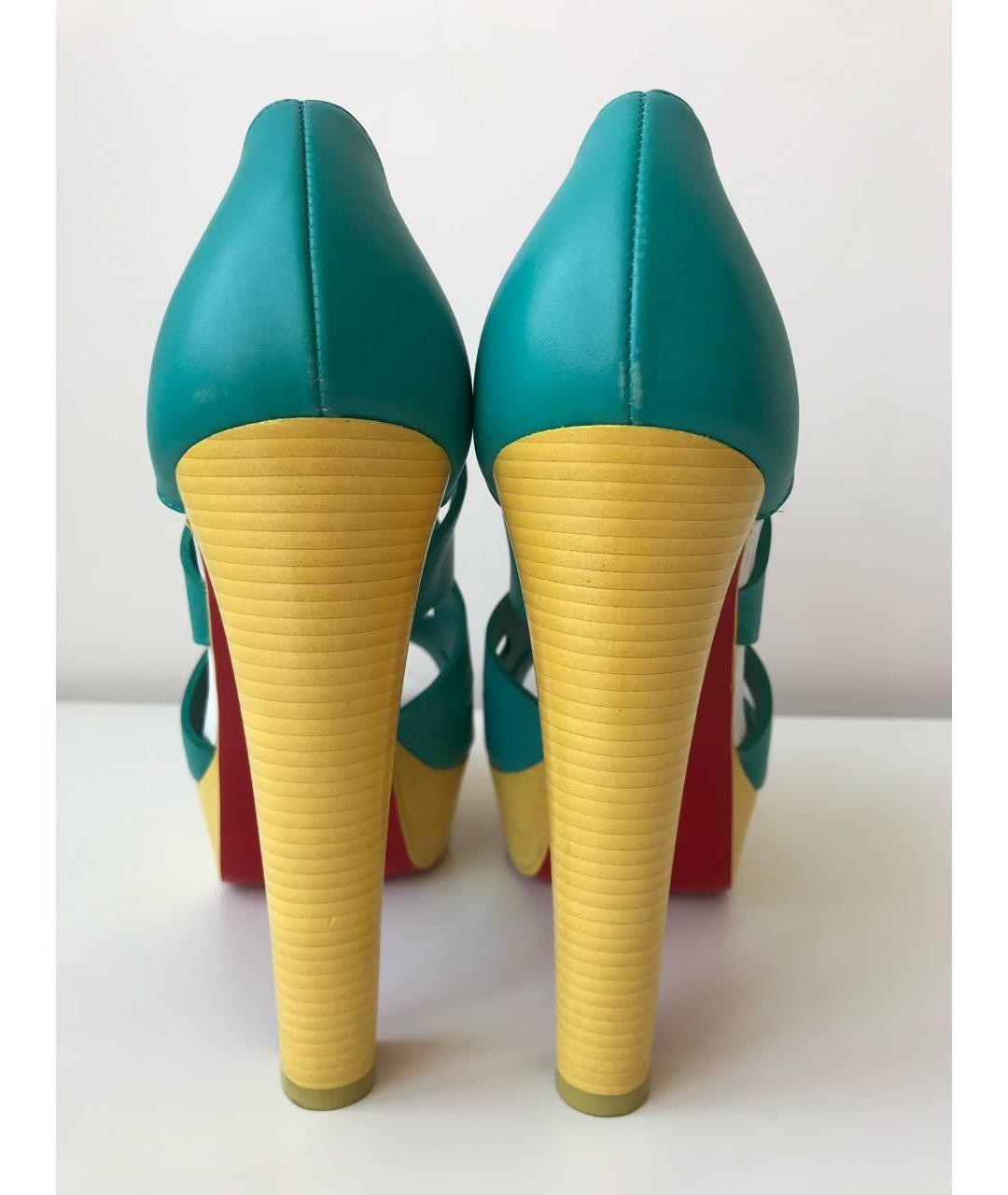 CHRISTIAN LOUBOUTIN Мульти кожаные босоножки, фото 3