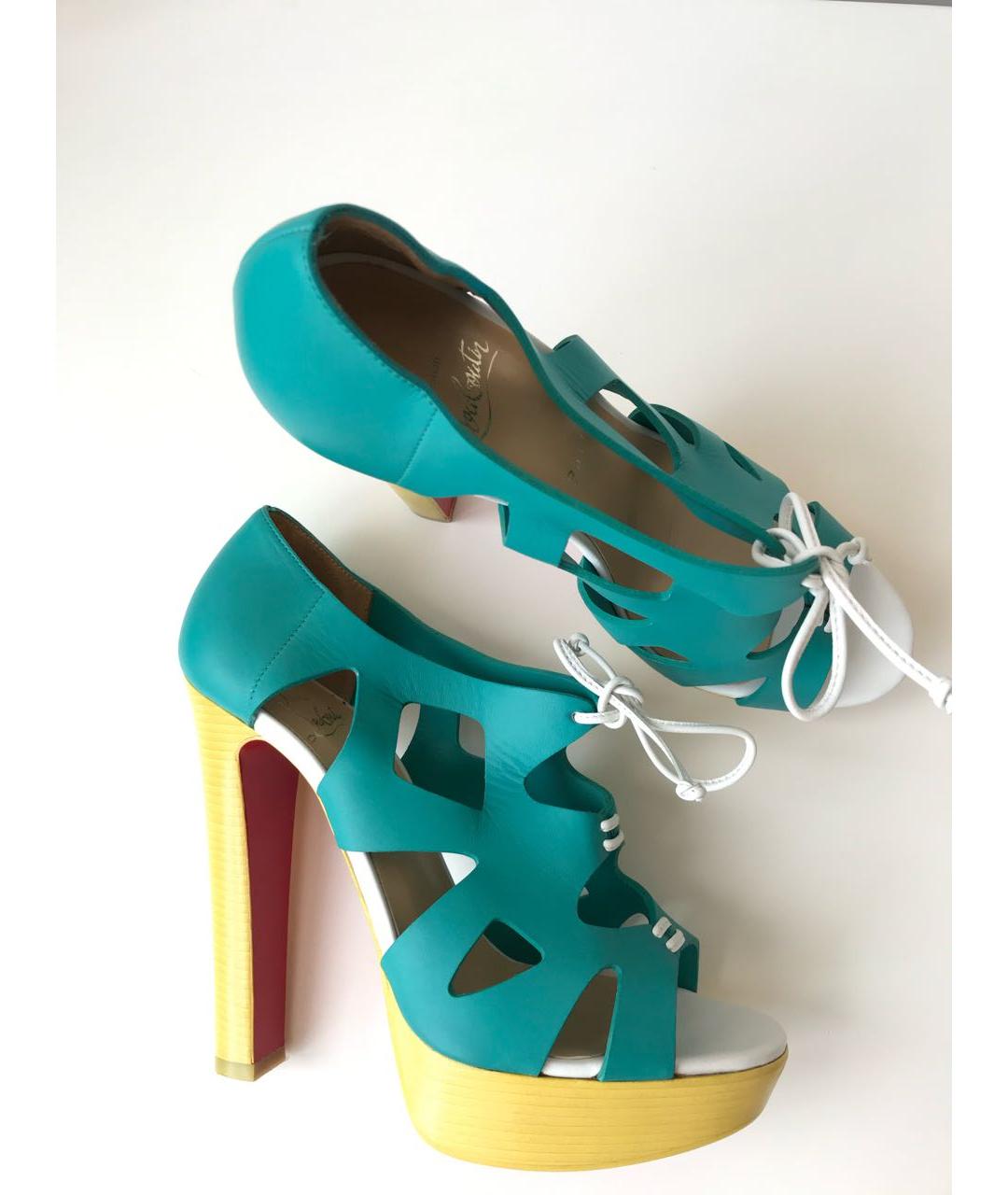 CHRISTIAN LOUBOUTIN Мульти кожаные босоножки, фото 8