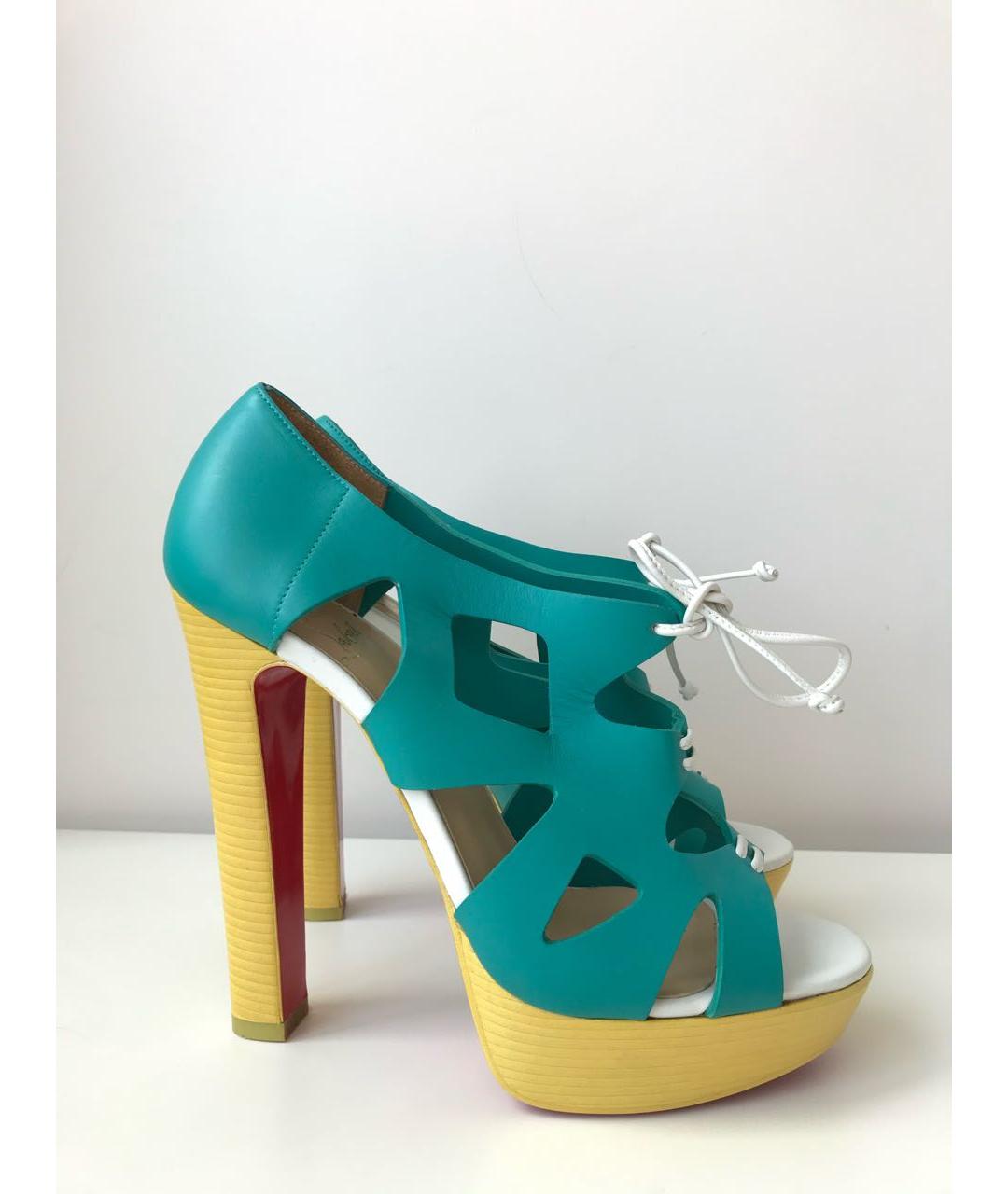 CHRISTIAN LOUBOUTIN Мульти кожаные босоножки, фото 9