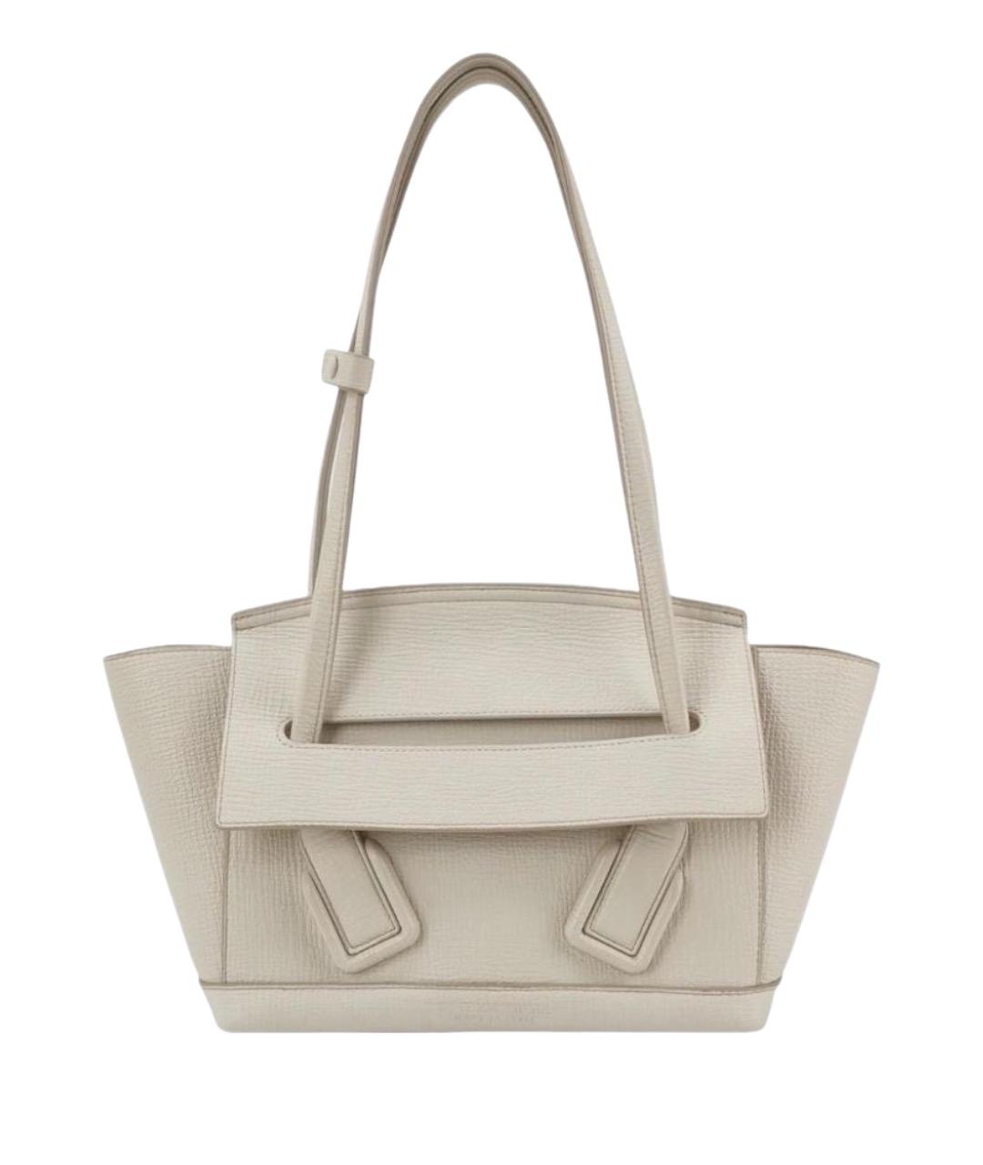 BOTTEGA VENETA Бежевая кожаная сумка через плечо, фото 1